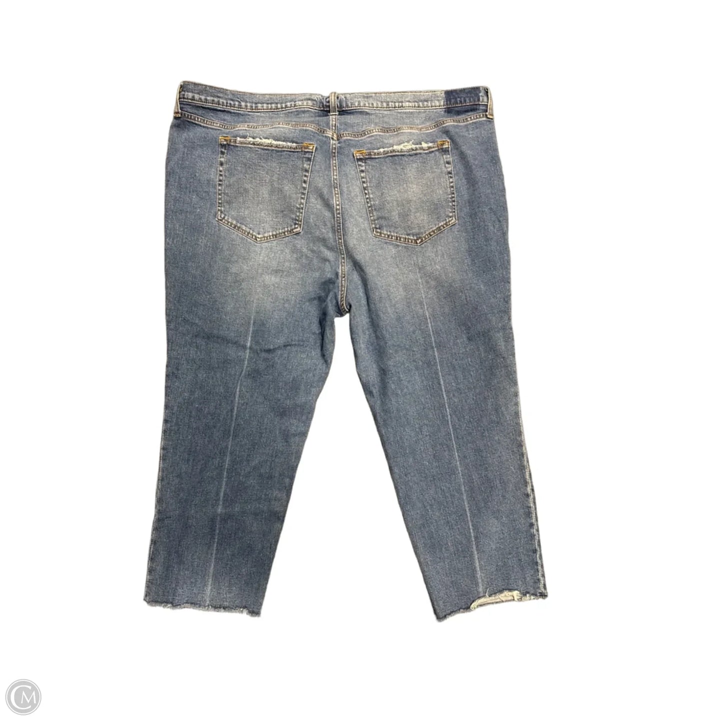 Jeans Straight By Abercrombie And Fitch In Blue Denim, Size: 24