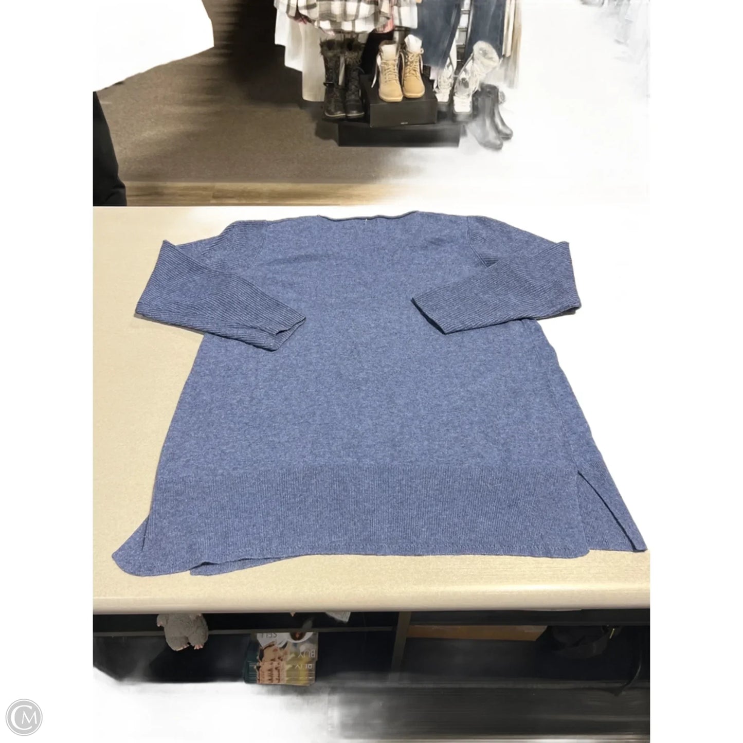 Top Long Sleeve By Cmc In Blue, Size: L