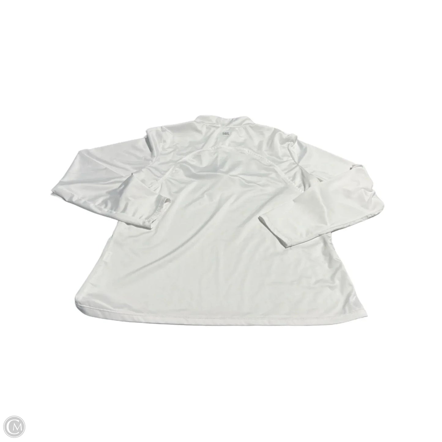 Athletic Top Long Sleeve Collar By Tail In White, Size: L