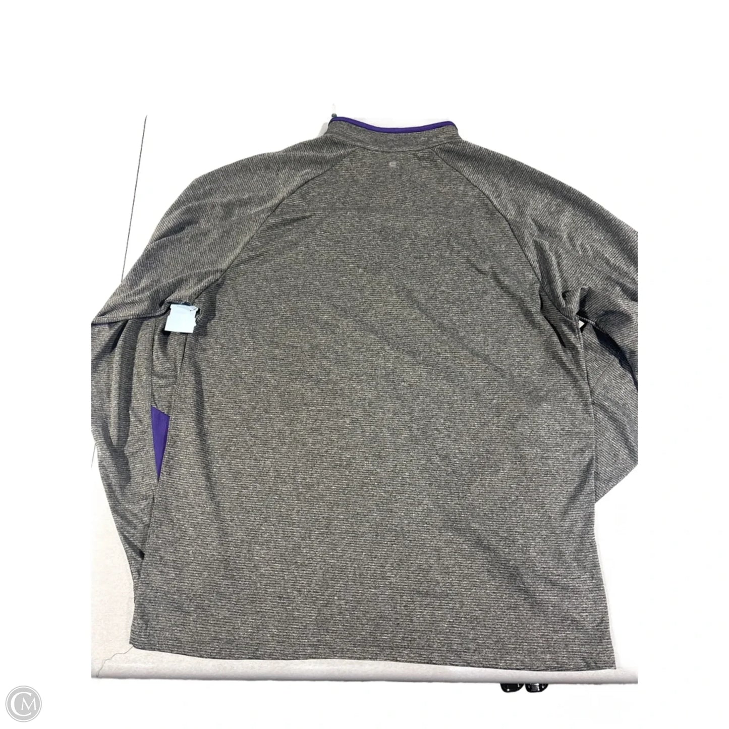 Athletic Top Long Sleeve Collar By Colosseum In Grey, Size: M