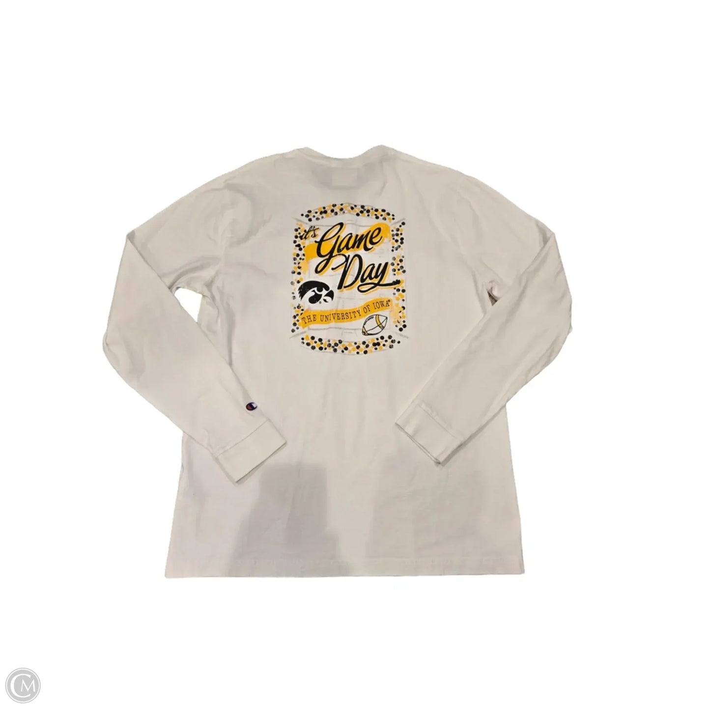 Top Long Sleeve Basic By Champion In White, Size: L