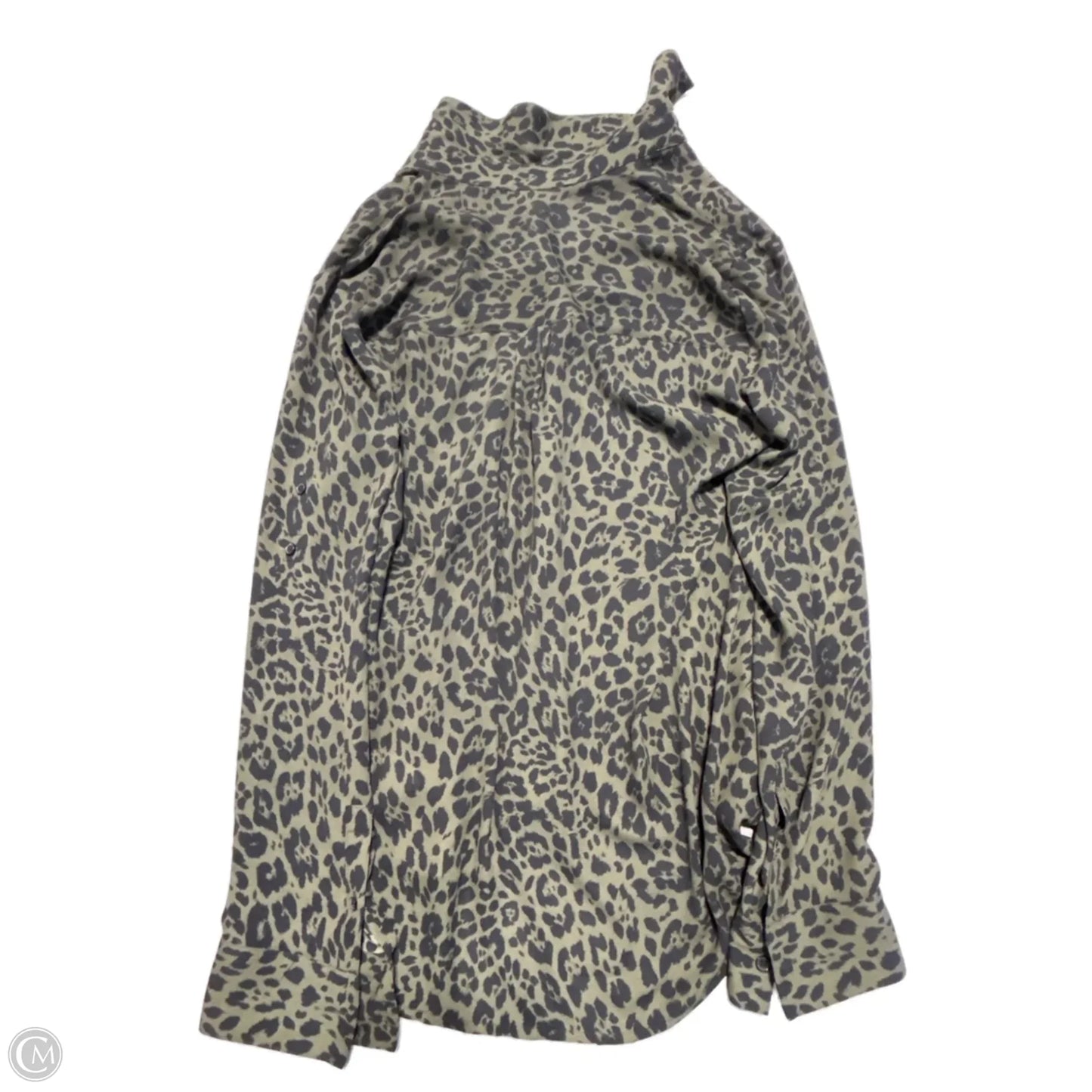 Blouse Long Sleeve By Express In Animal Print, Size: M