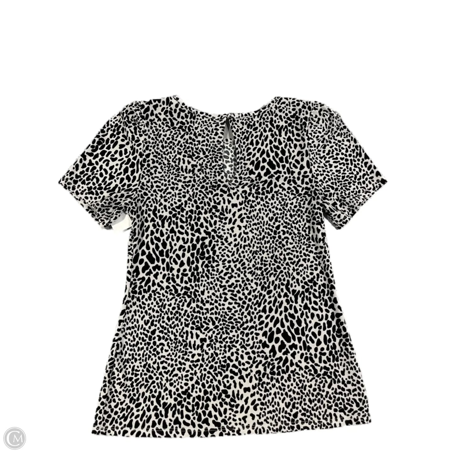 Top Short Sleeve By Express In Animal Print, Size: S