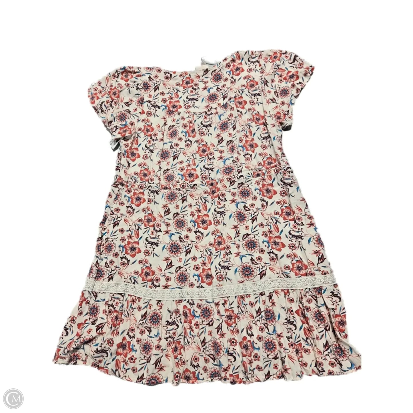 Dress Casual Short By Knox Rose In Floral Print, Size: L