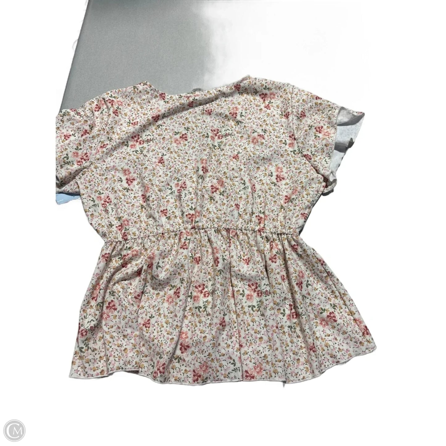 Top Short Sleeve By Arula In Floral Print, Size: 1x