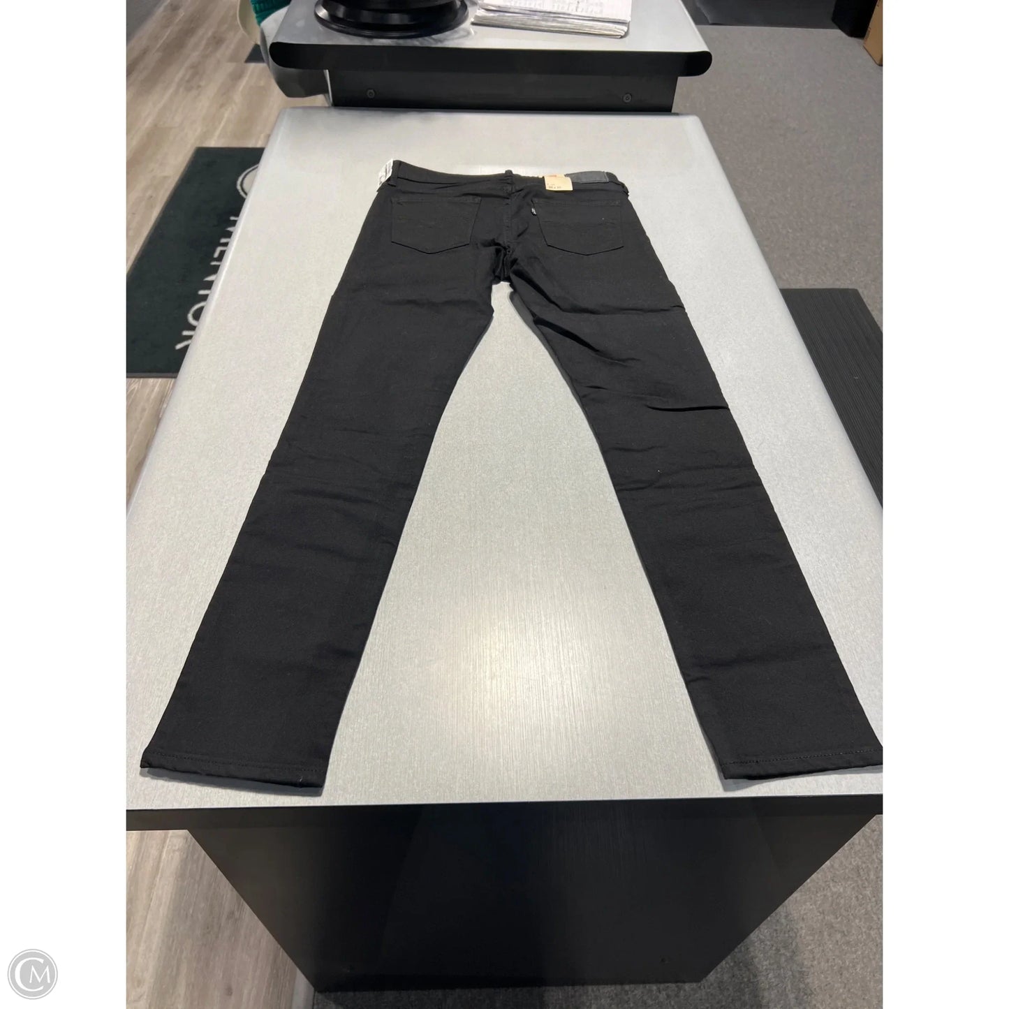 Jeans Skinny By Levis In Black Denim, Size: 6