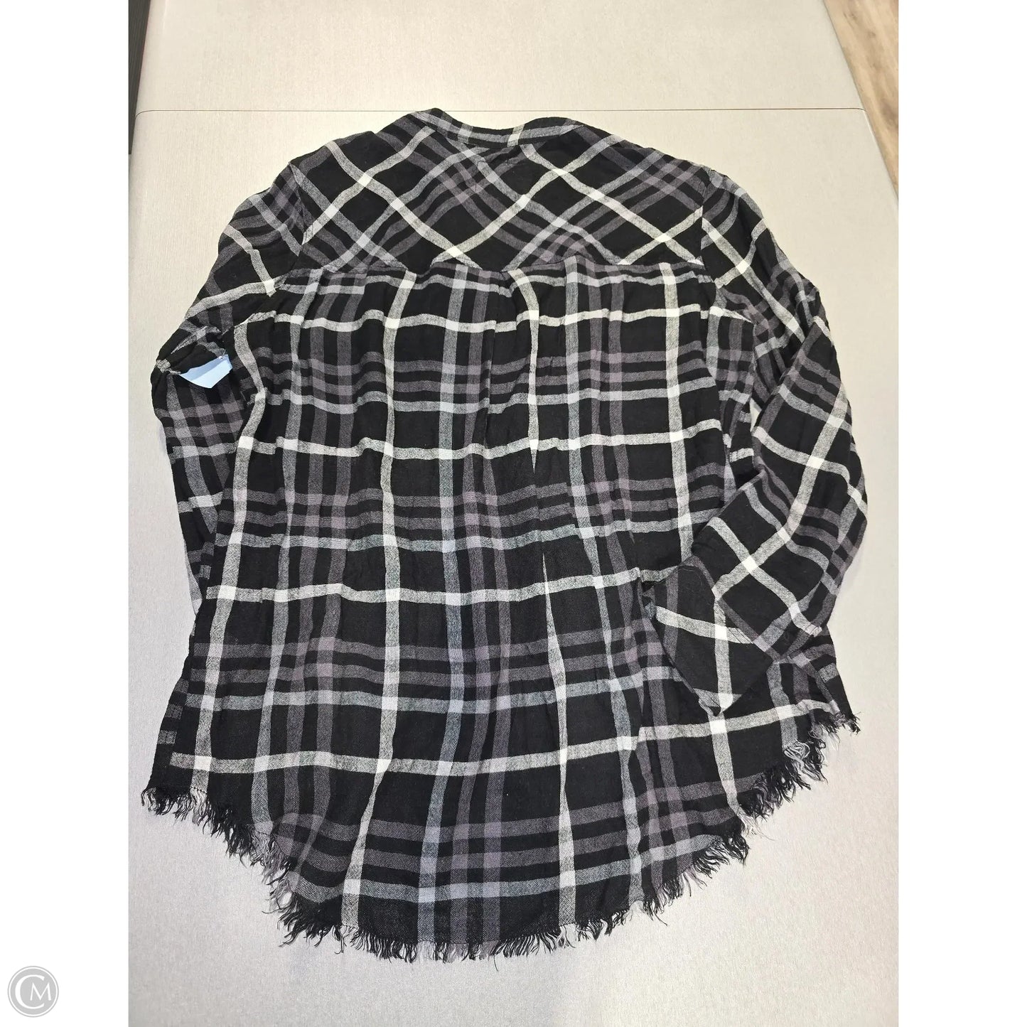 Top Long Sleeve By Rails In Plaid Pattern, Size: S