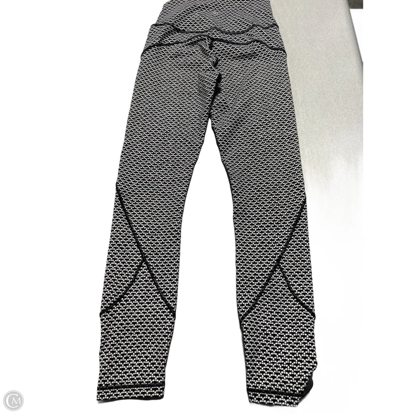 Athletic Leggings By Lululemon In Black & White, Size: 4