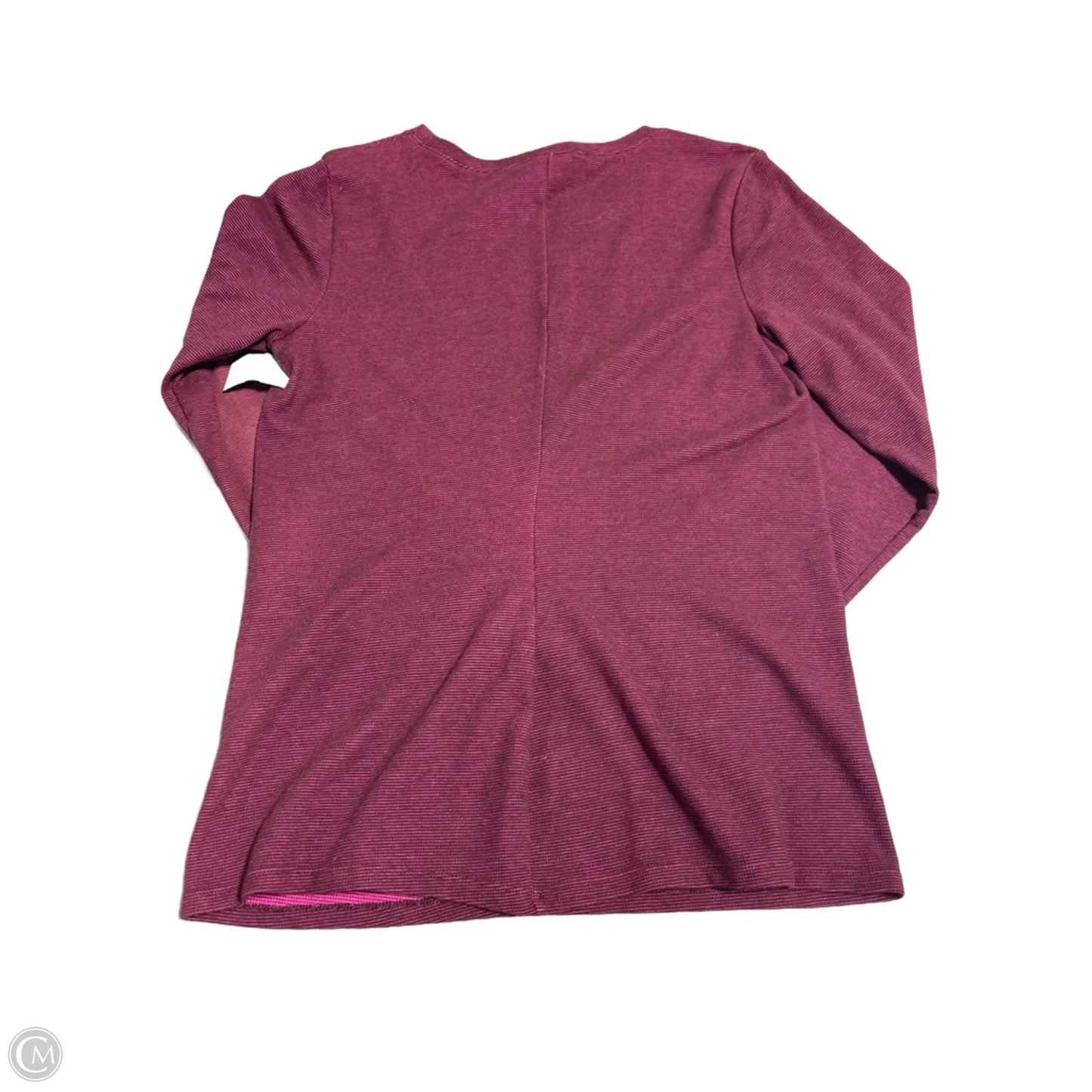 Athletic Top Long Sleeve Collar By Under Armour In Purple, Size: Xl