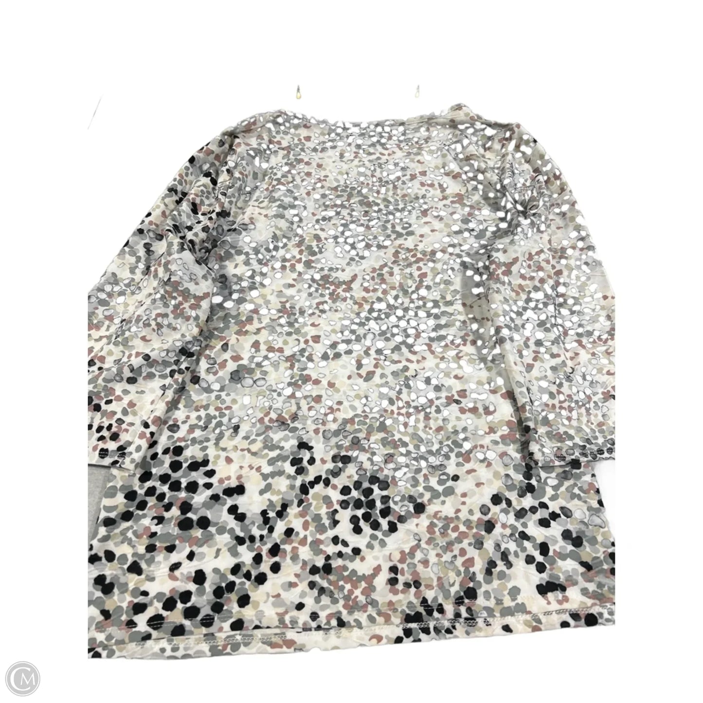 Top 3/4 Sleeve By Emily Daniels In Multi-colored, Size: L