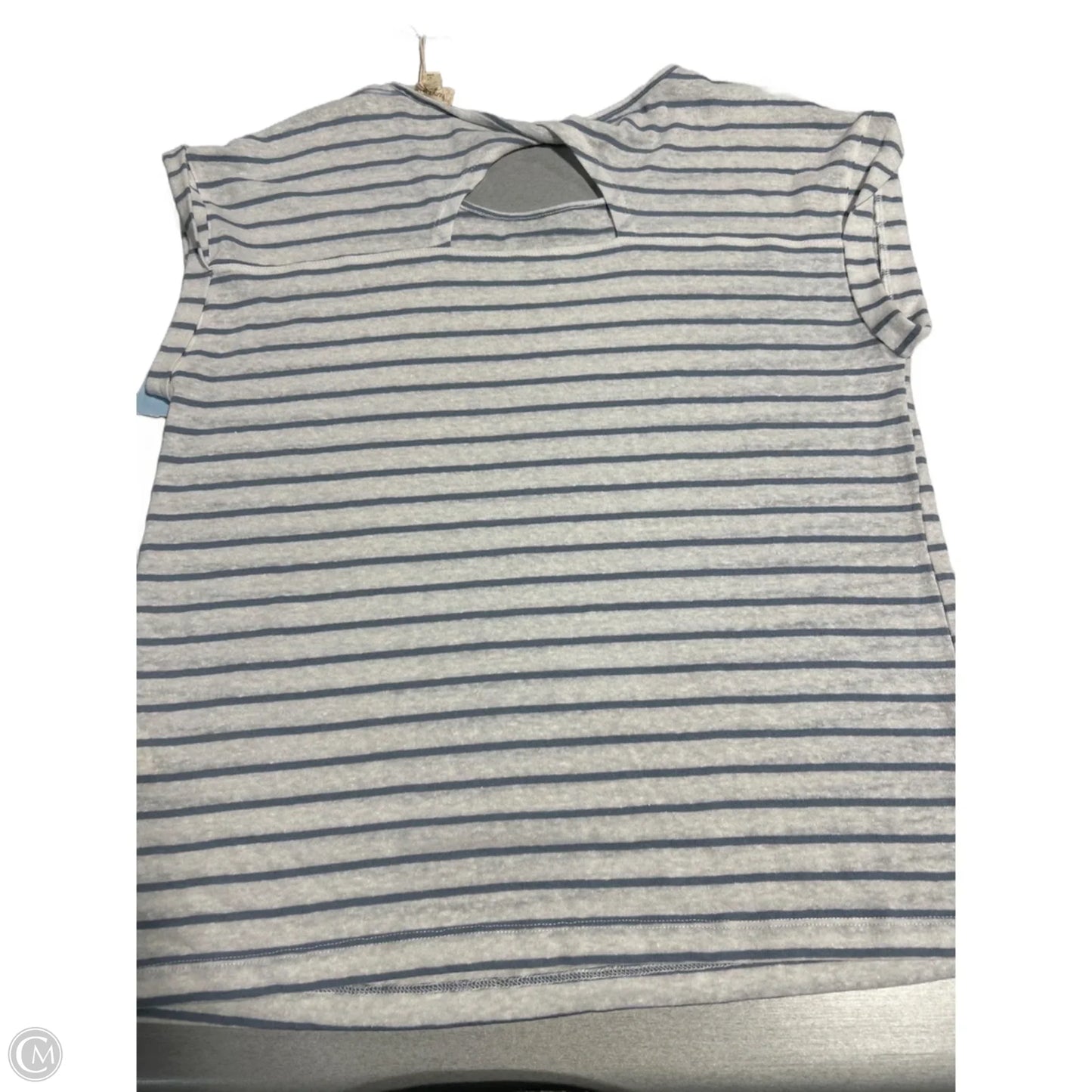 Top Short Sleeve By Hem & Thread In Striped Pattern, Size: Large