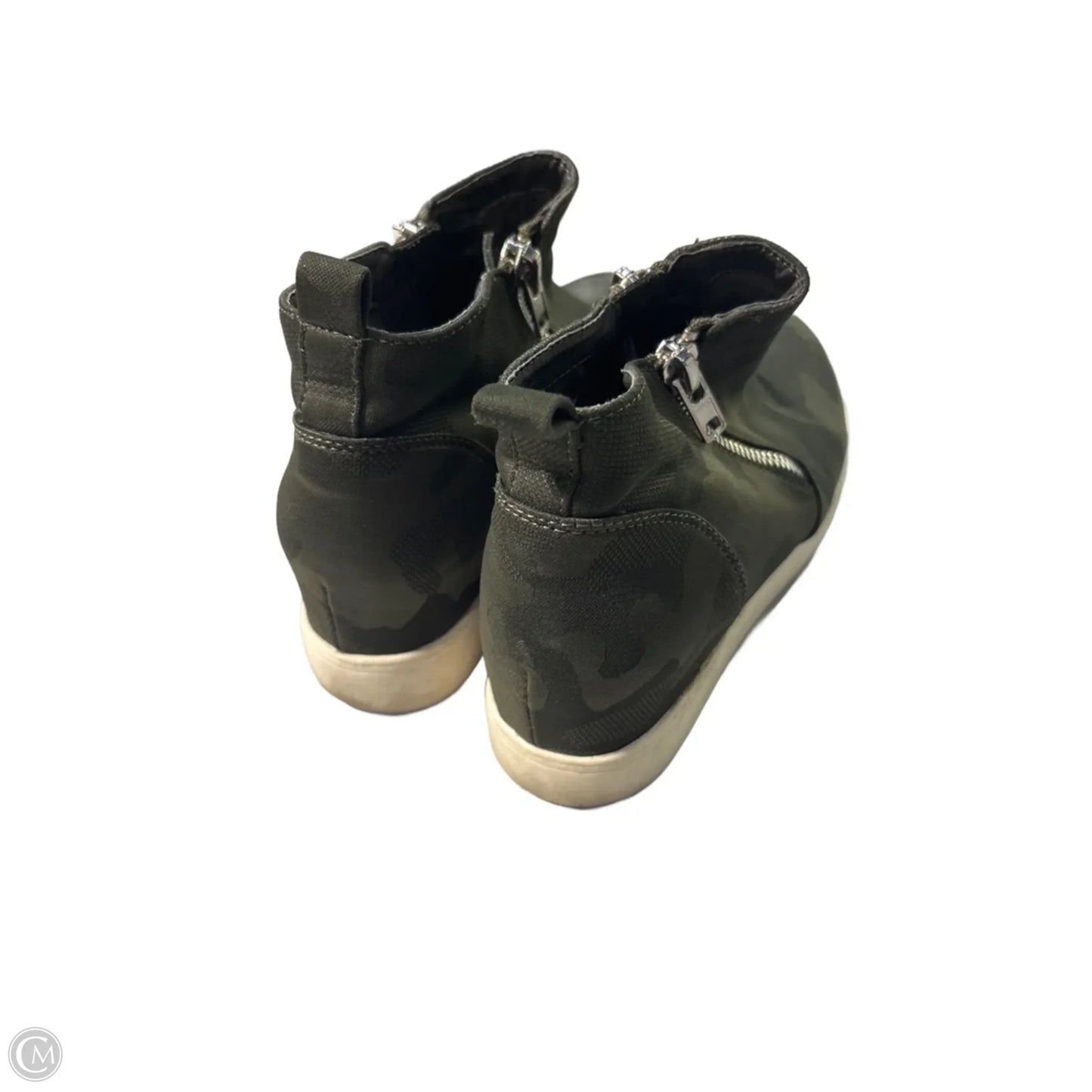 Shoes Heels Wedge By Steve Madden In Green, Size: 9