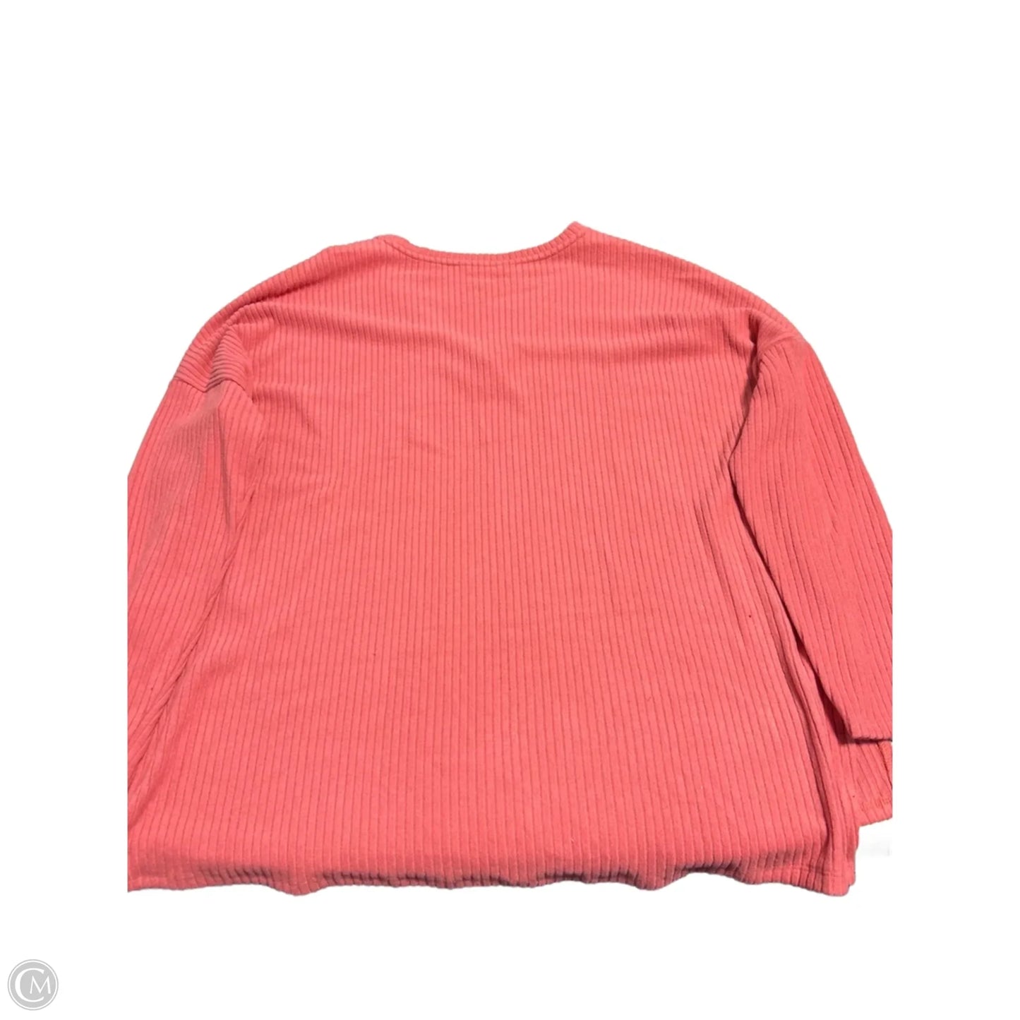 Top Long Sleeve By Time And Tru In Coral, Size: Xl