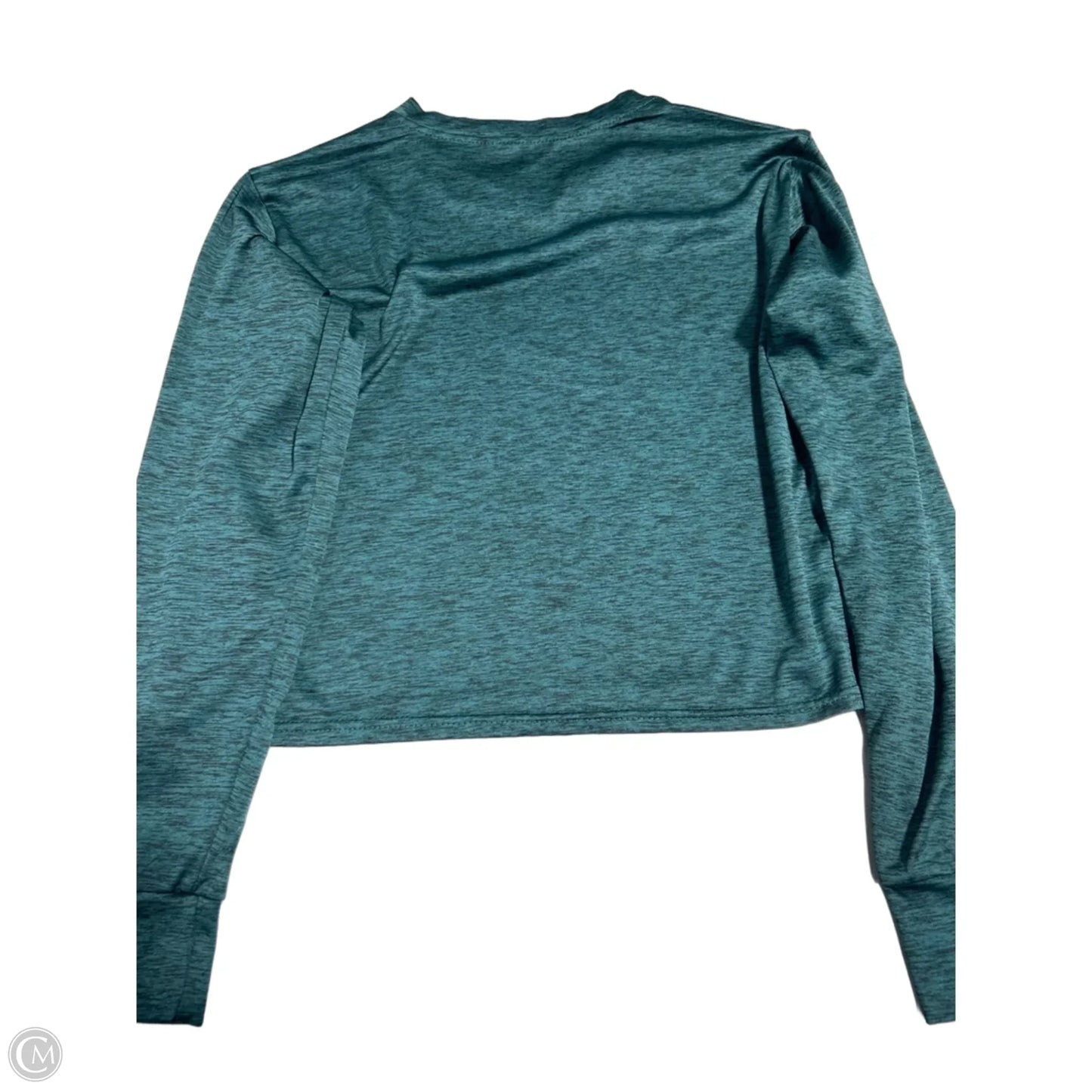 Athletic Top Long Sleeve Collar By Cmc In Teal, Size: S
