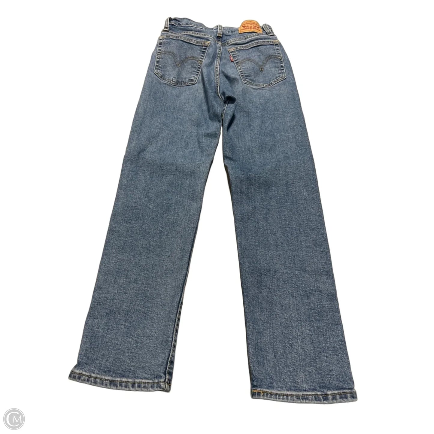 Jeans Straight By Levis In Blue Denim, Size: 2