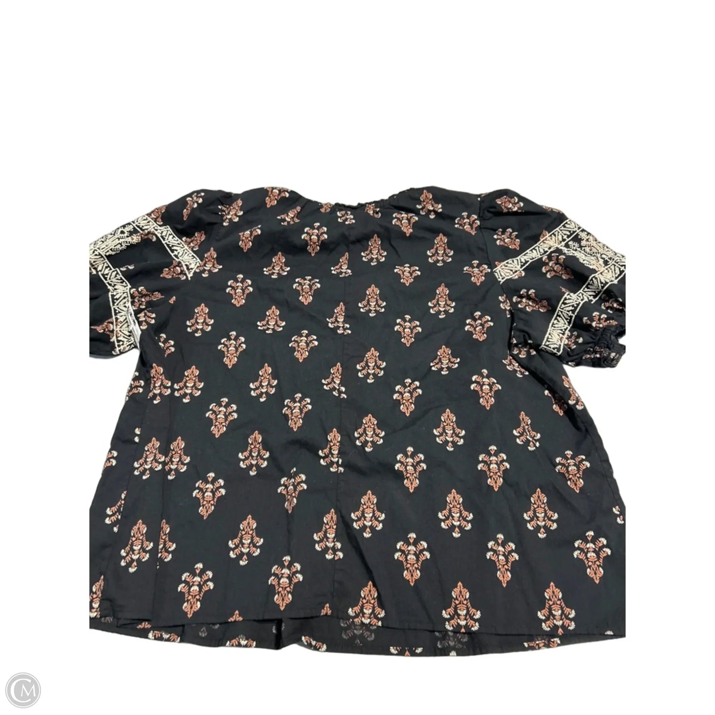 Top Short Sleeve By Knox Rose In Black, Size: Xxl