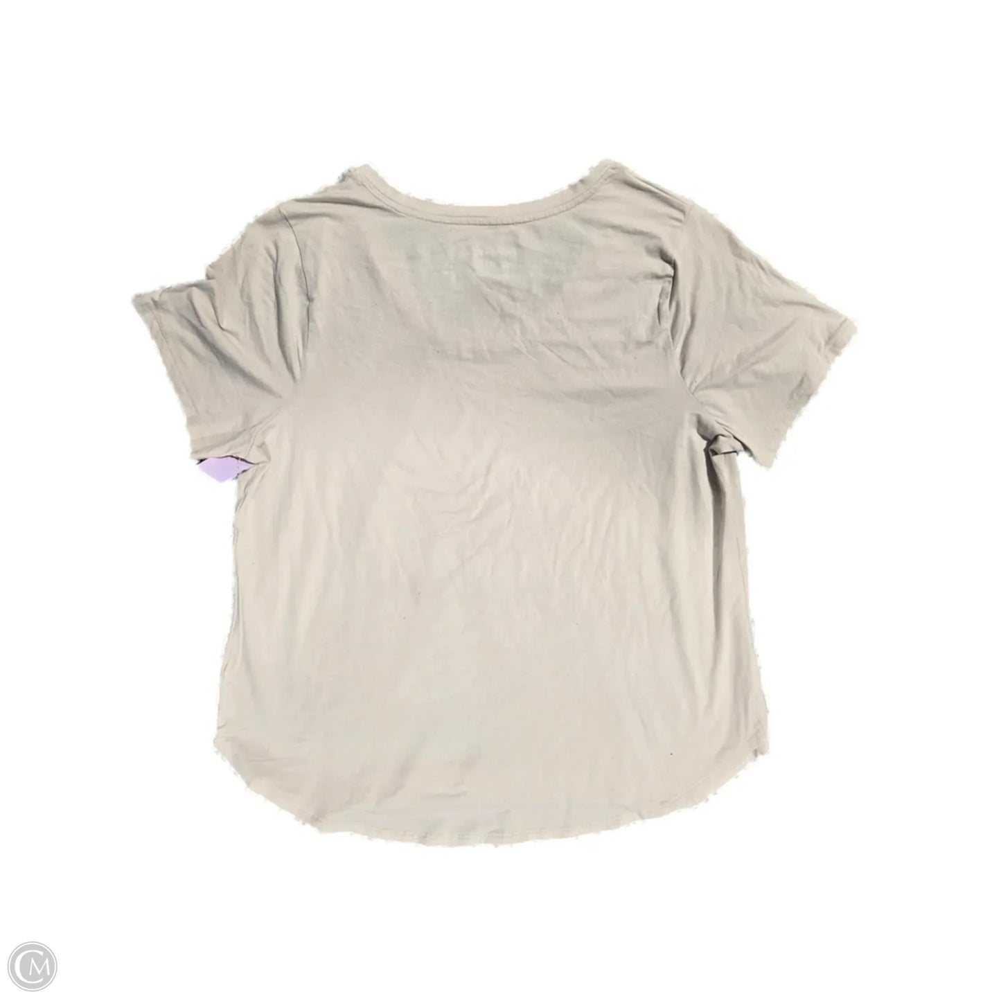Top Short Sleeve By Ava & Viv In Tan, Size: 1x
