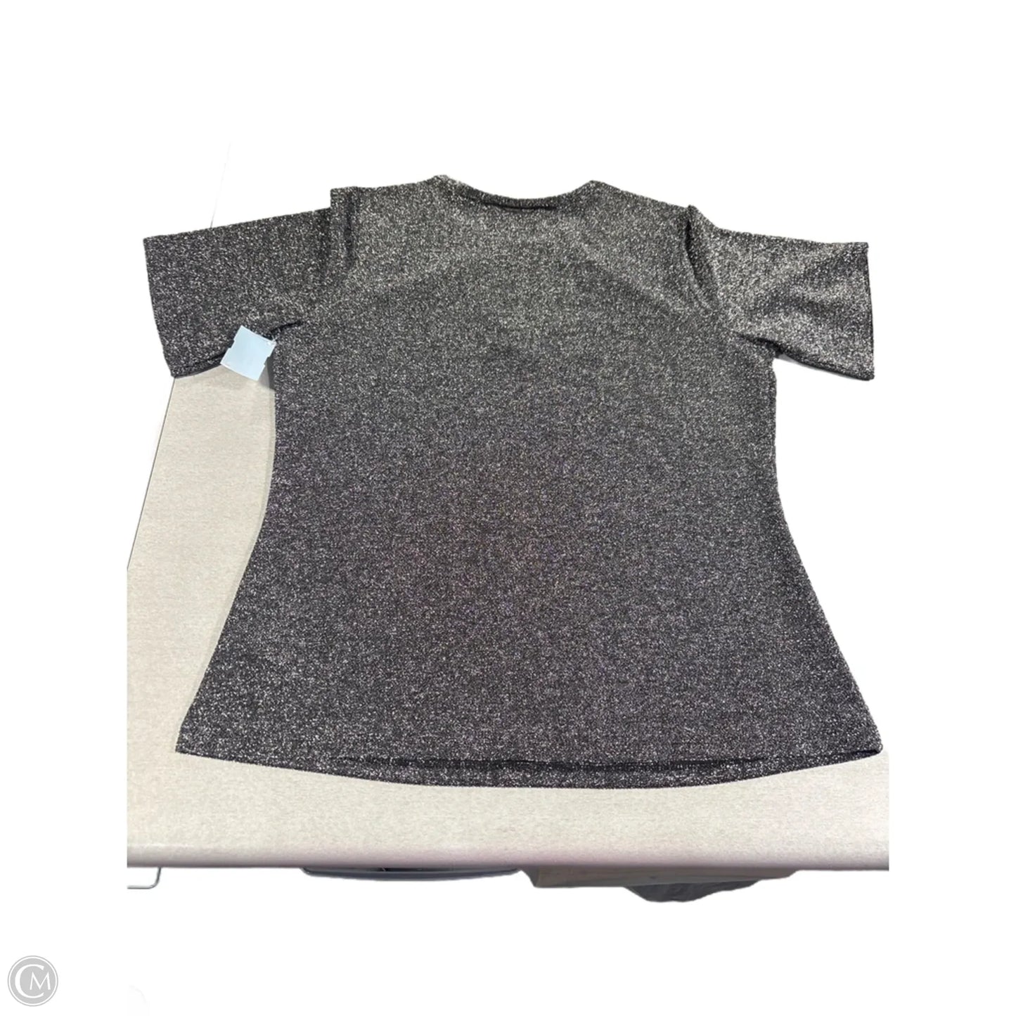 Top Short Sleeve By Michael By Michael Kors In Black & Silver, Size: M