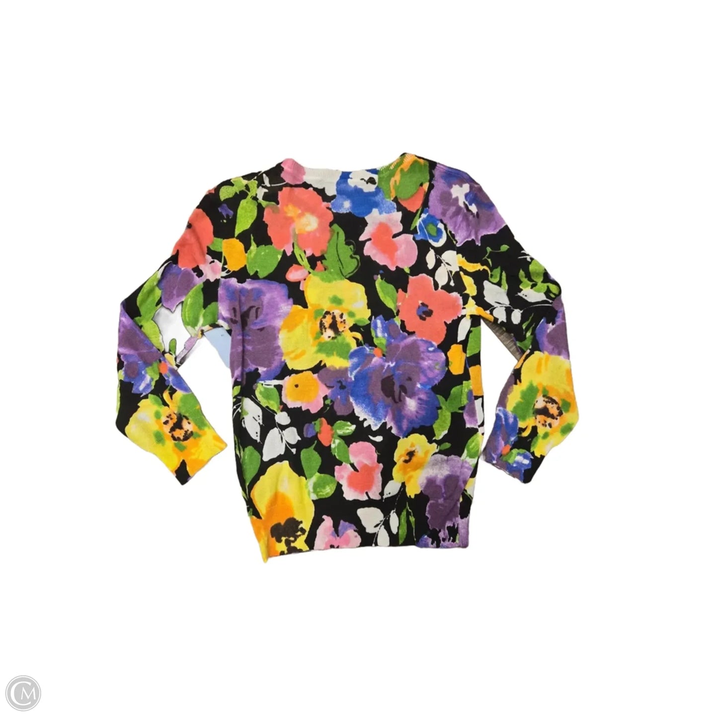 Sweater By Lauren By Ralph Lauren In Floral Print, Size: S