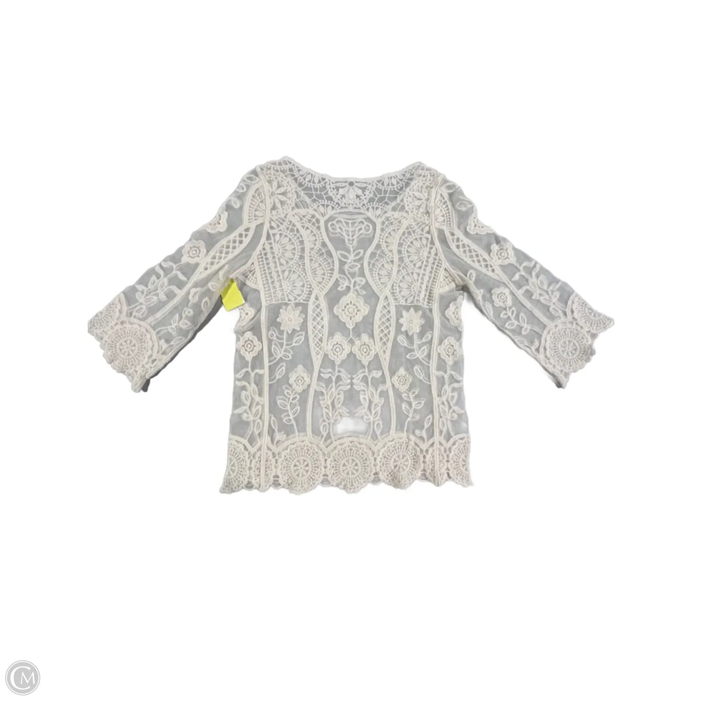 Top Long Sleeve Basic By Xhilaration In Cream, Size: Xs