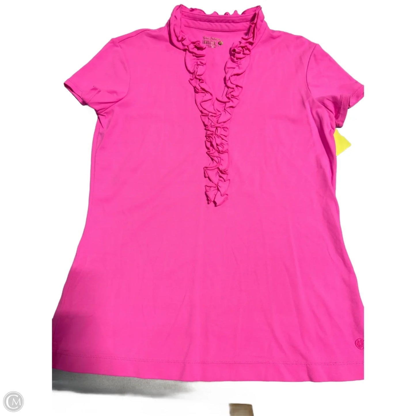 Top Short Sleeve Designer By Lilly Pulitzer In Pink, Size: M