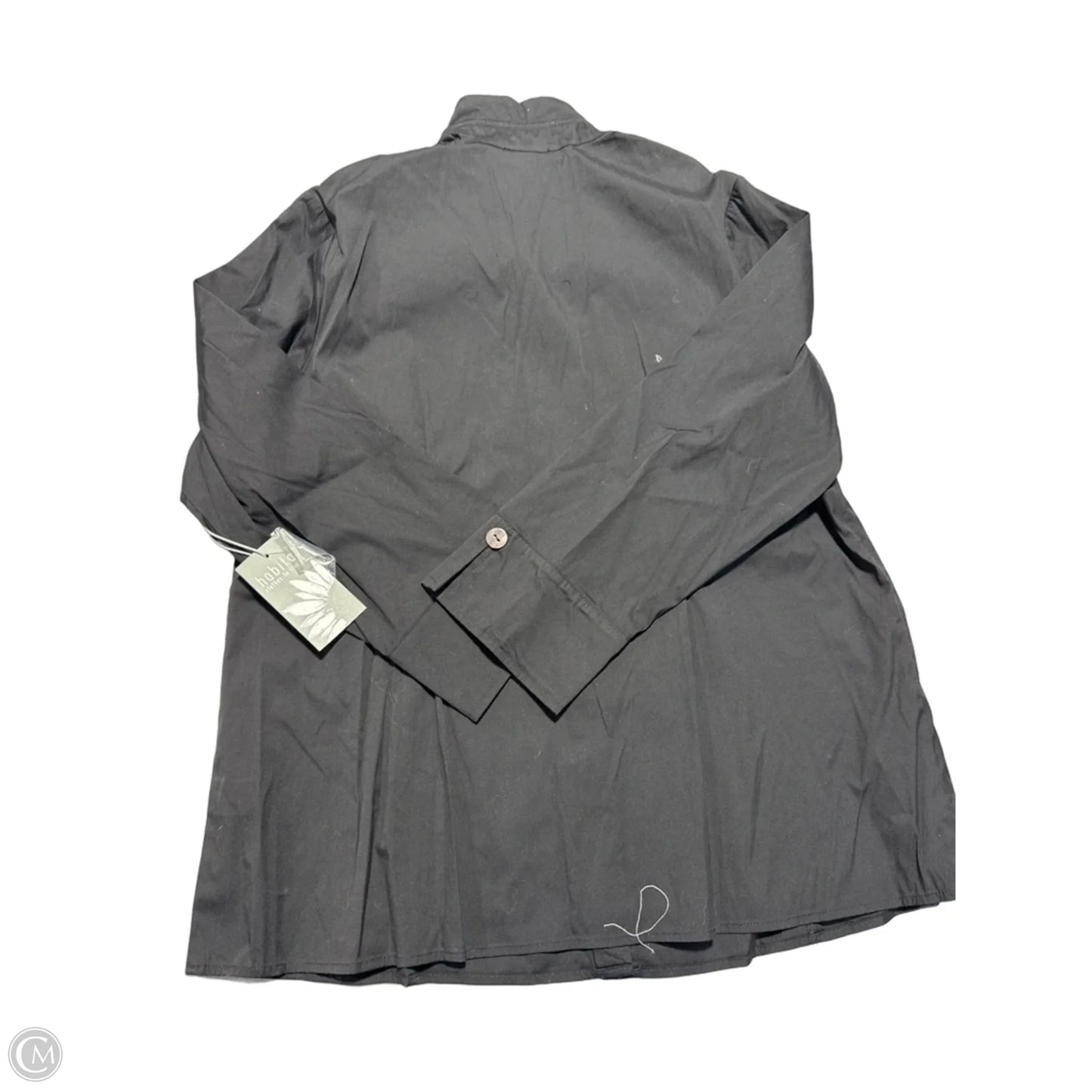 Blouse Long Sleeve By Habitat In Black, Size: L