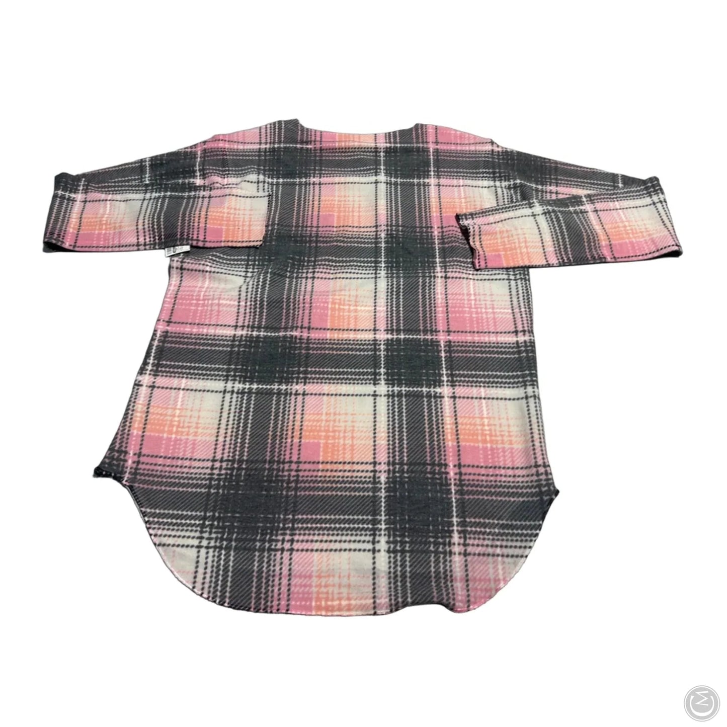 Top Long Sleeve By Nally And Millie In Plaid Pattern, Size: Xs