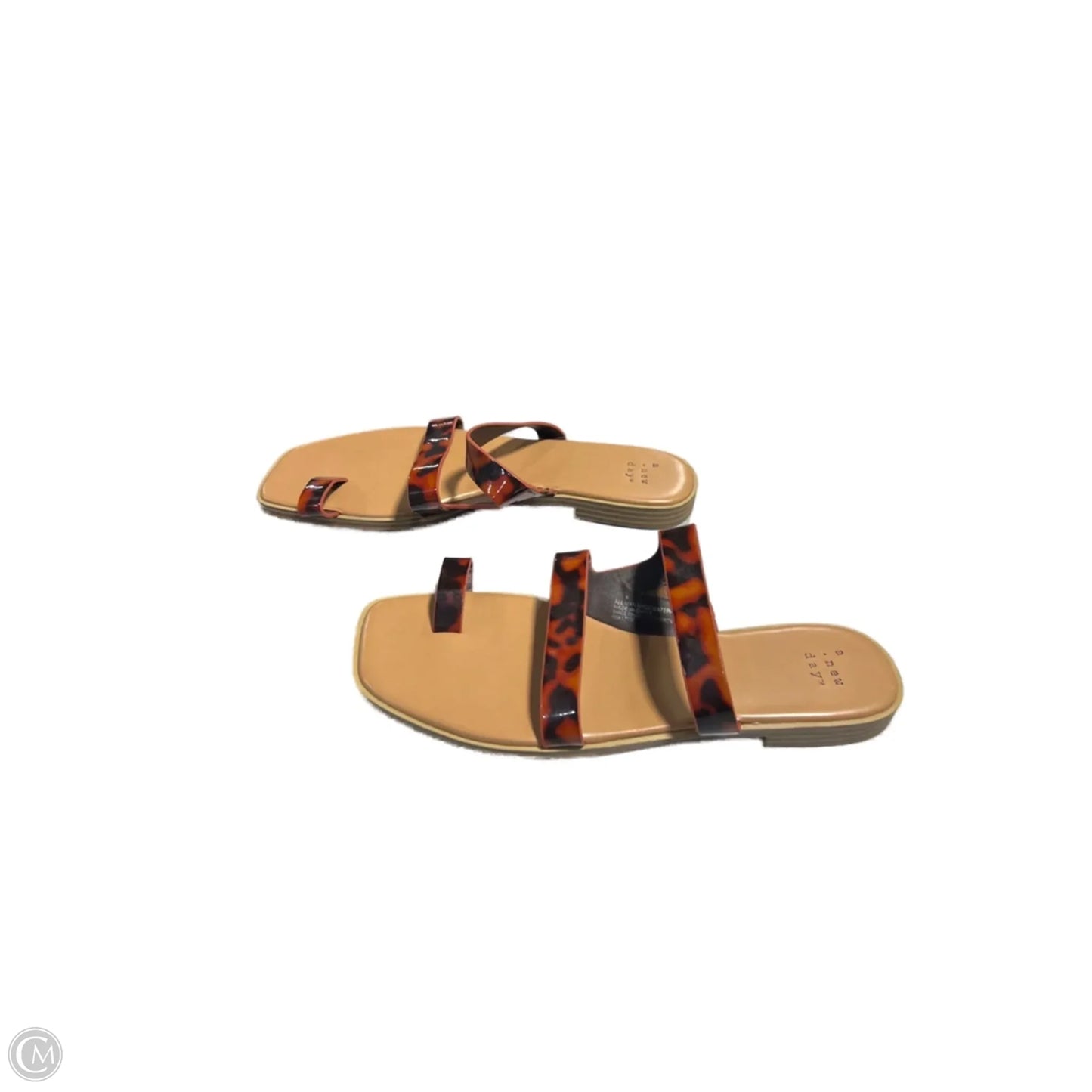 Sandals Flats By A New Day In Animal Print, Size: 9