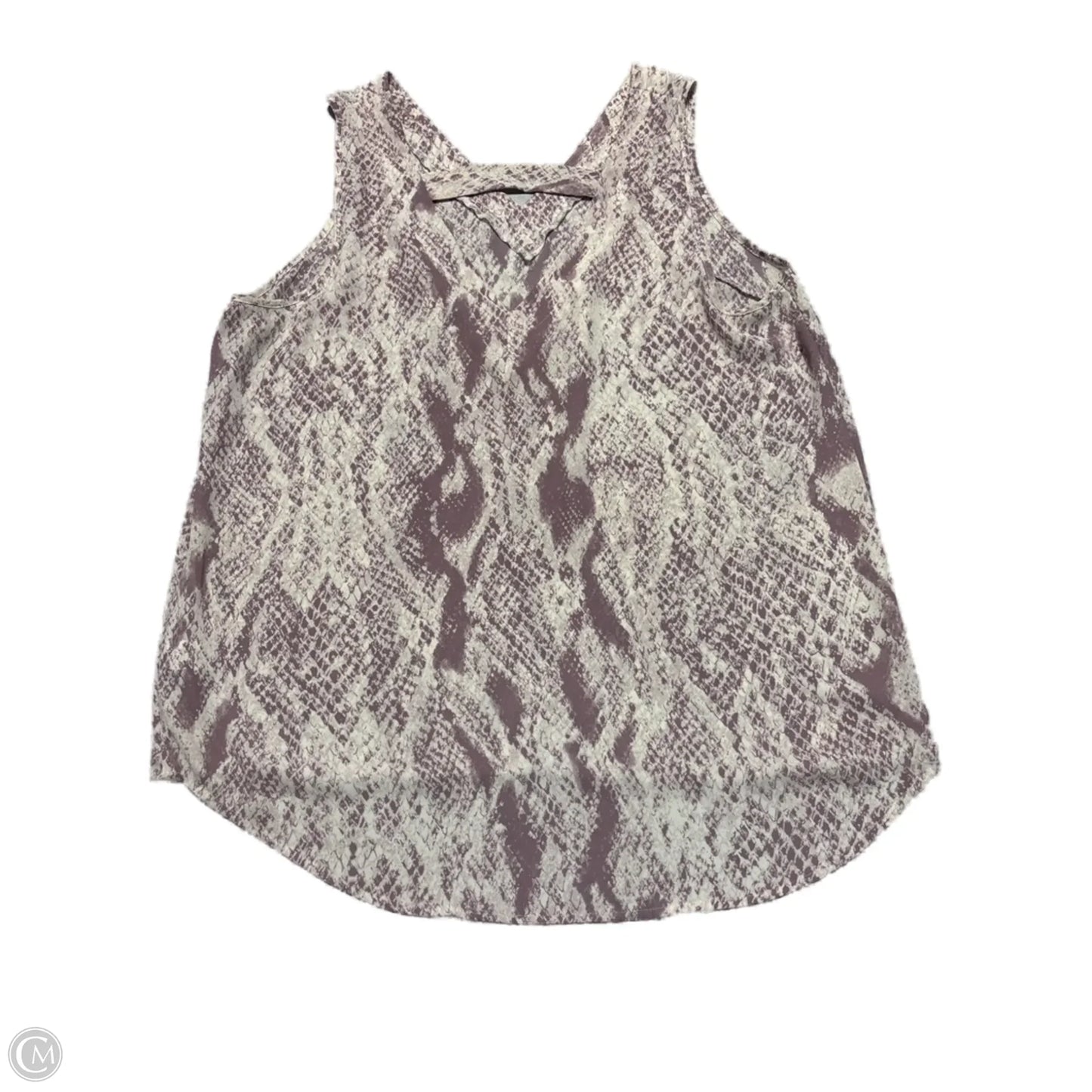 Tank Top By Maurices In Cream & Purple, Size: Xl