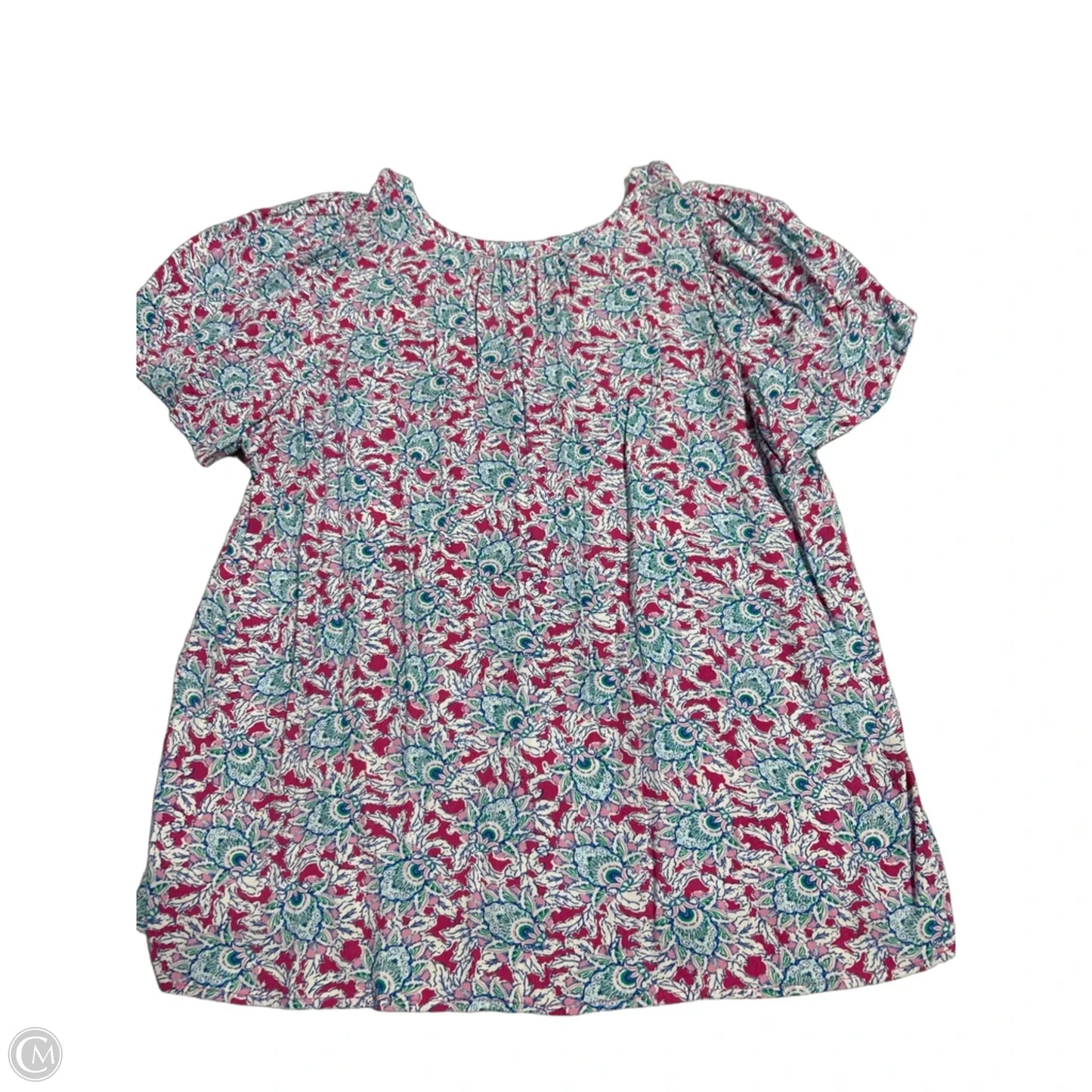 Top Short Sleeve By Loft In Floral Print, Size: L