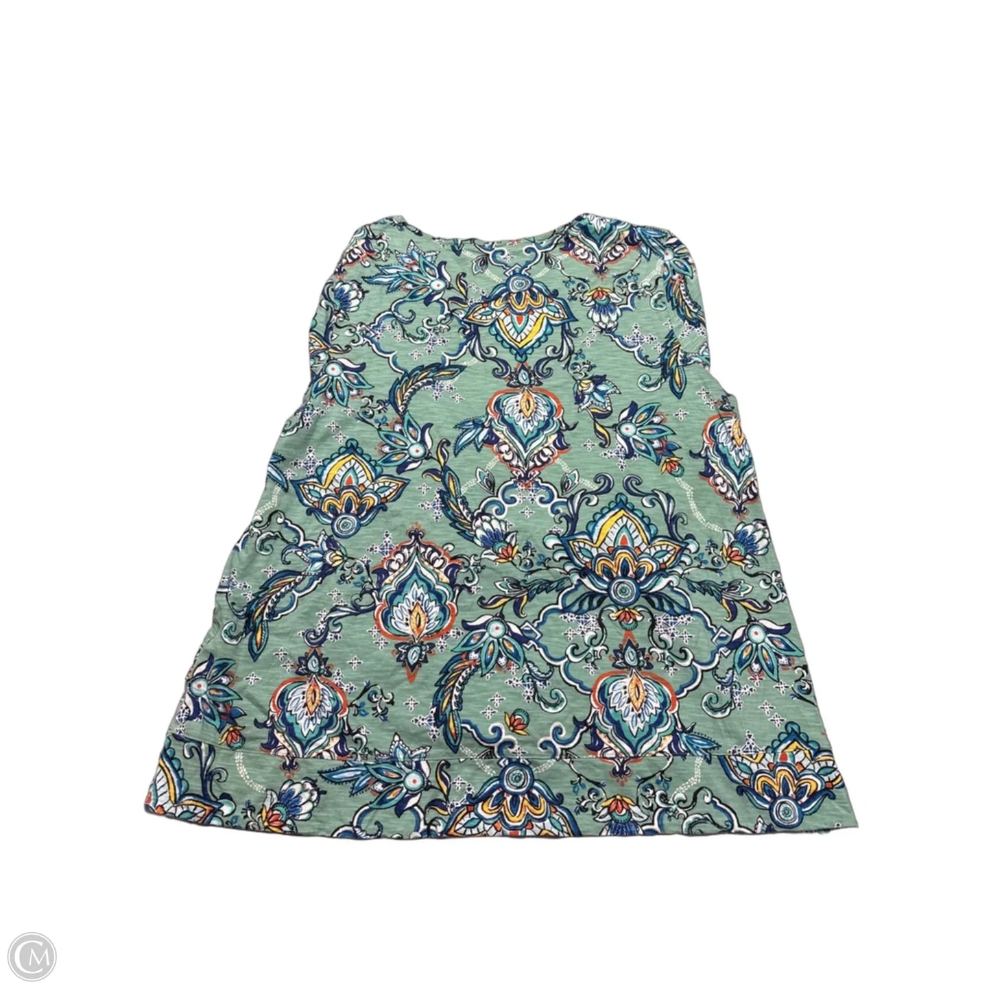 Top 3/4 Sleeve By Chicos In Green, Size: Xxl