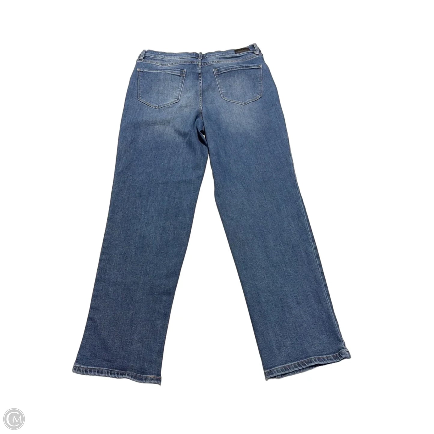 Jeans Straight By Nicole Miller In Blue Denim, Size: 14