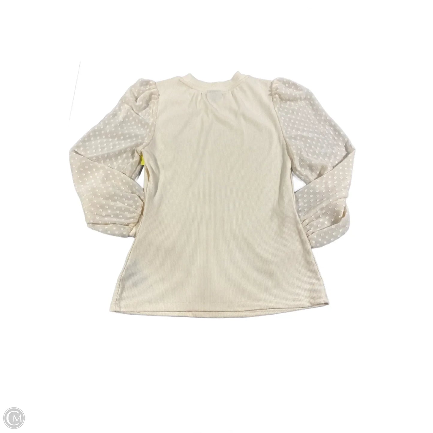 Top Long Sleeve By Who What Wear In Cream, Size: M