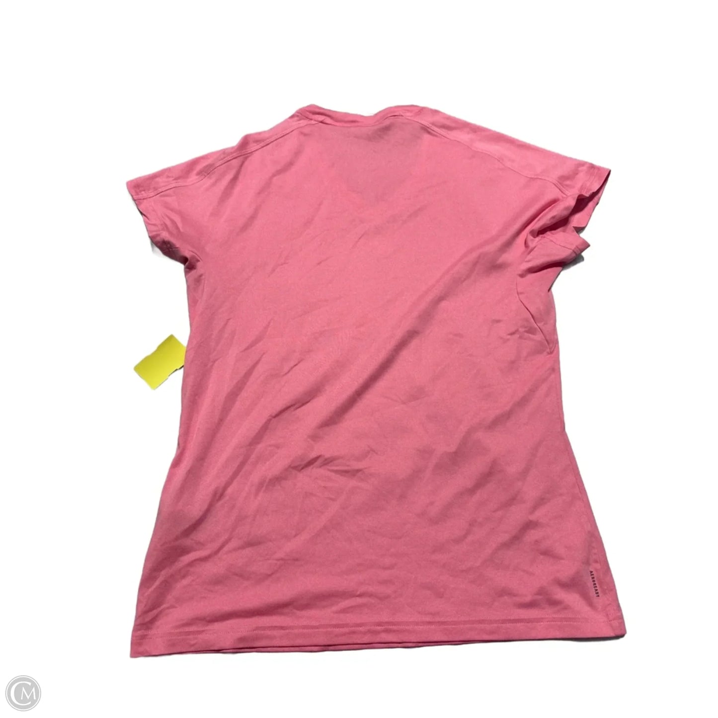Athletic Top Short Sleeve By Adidas In Pink, Size: M