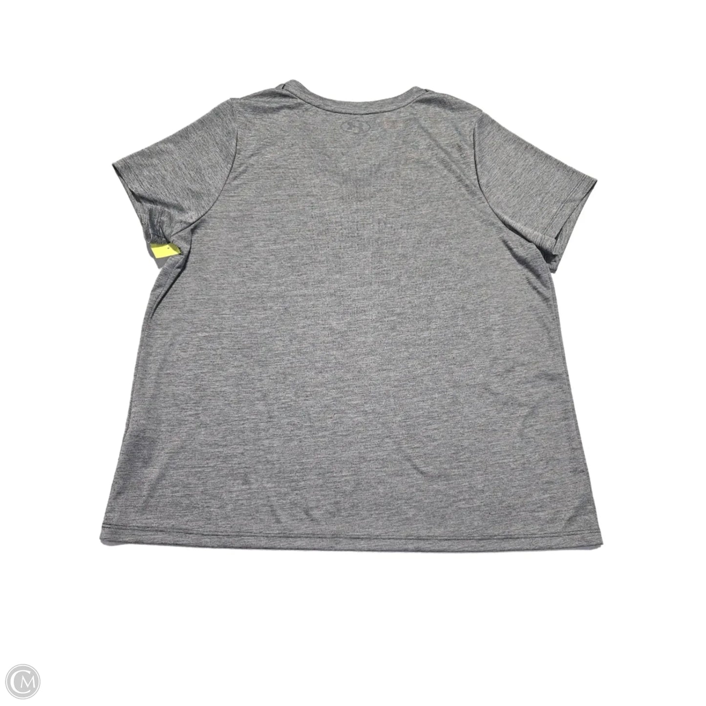 Athletic Top Short Sleeve By Under Armour In Grey, Size: 1x
