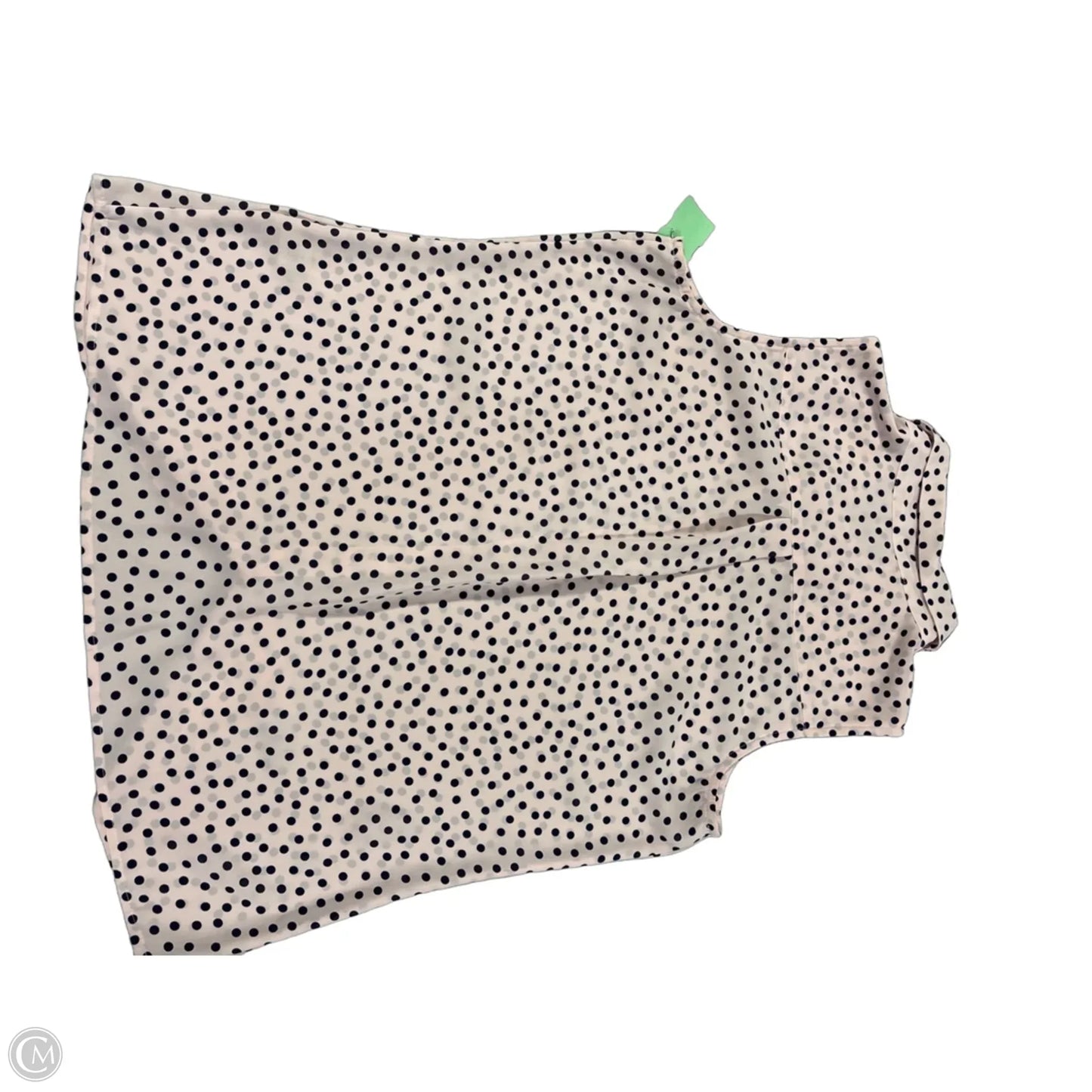 Top Sleeveless Designer By Karl Lagerfeld In Polkadot Pattern, Size: S
