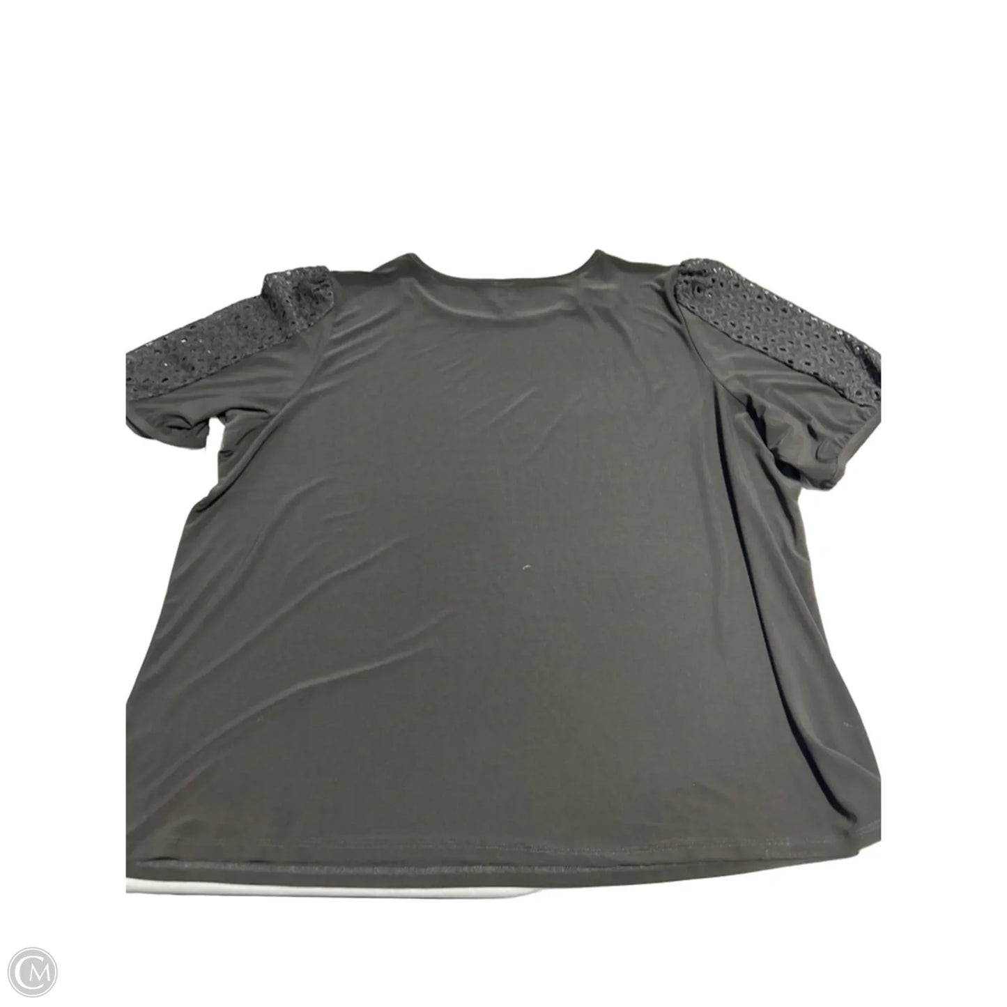 Top Short Sleeve By Anne Klein In Black, Size: 3x