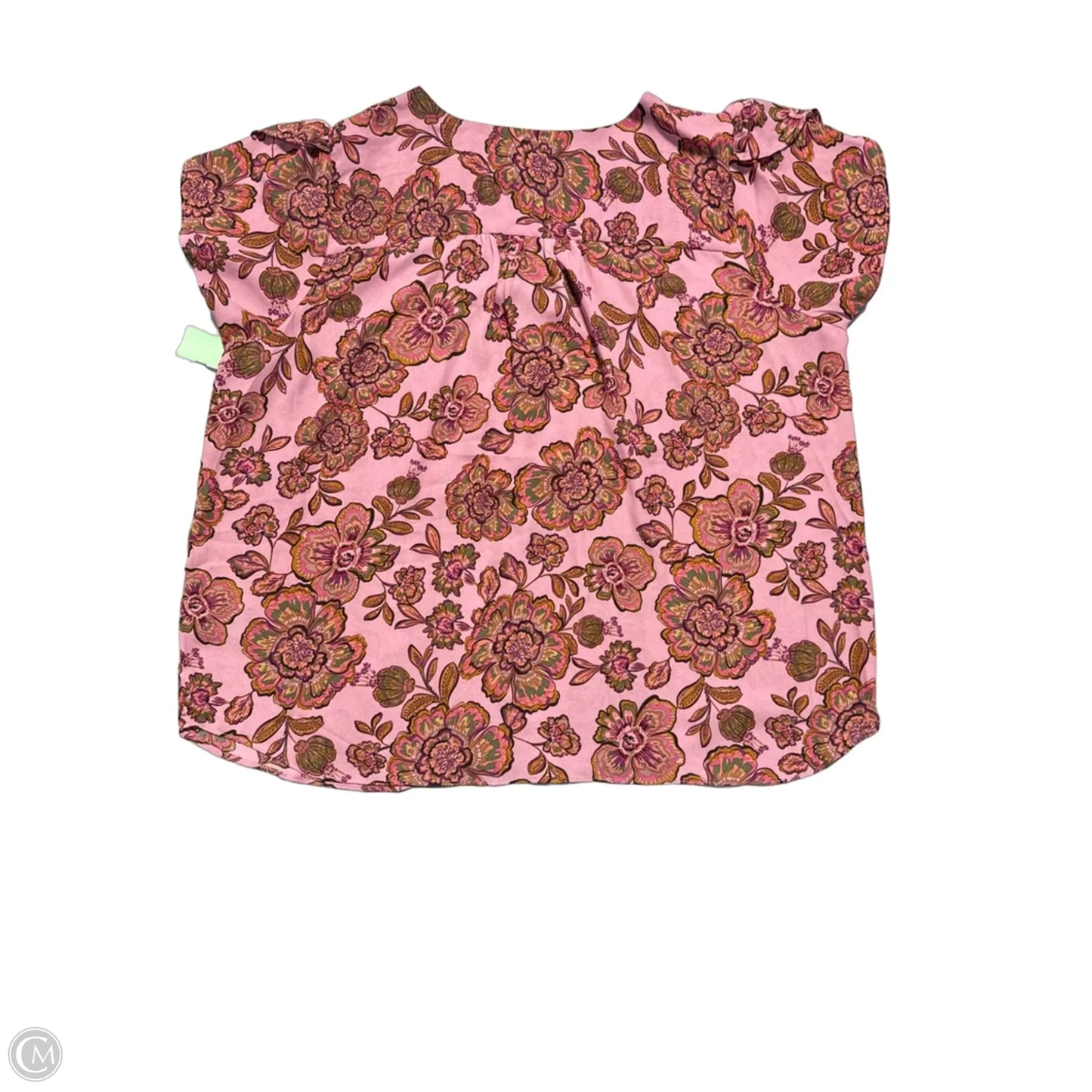 Top Short Sleeve By Premise In Pink, Size: 2x