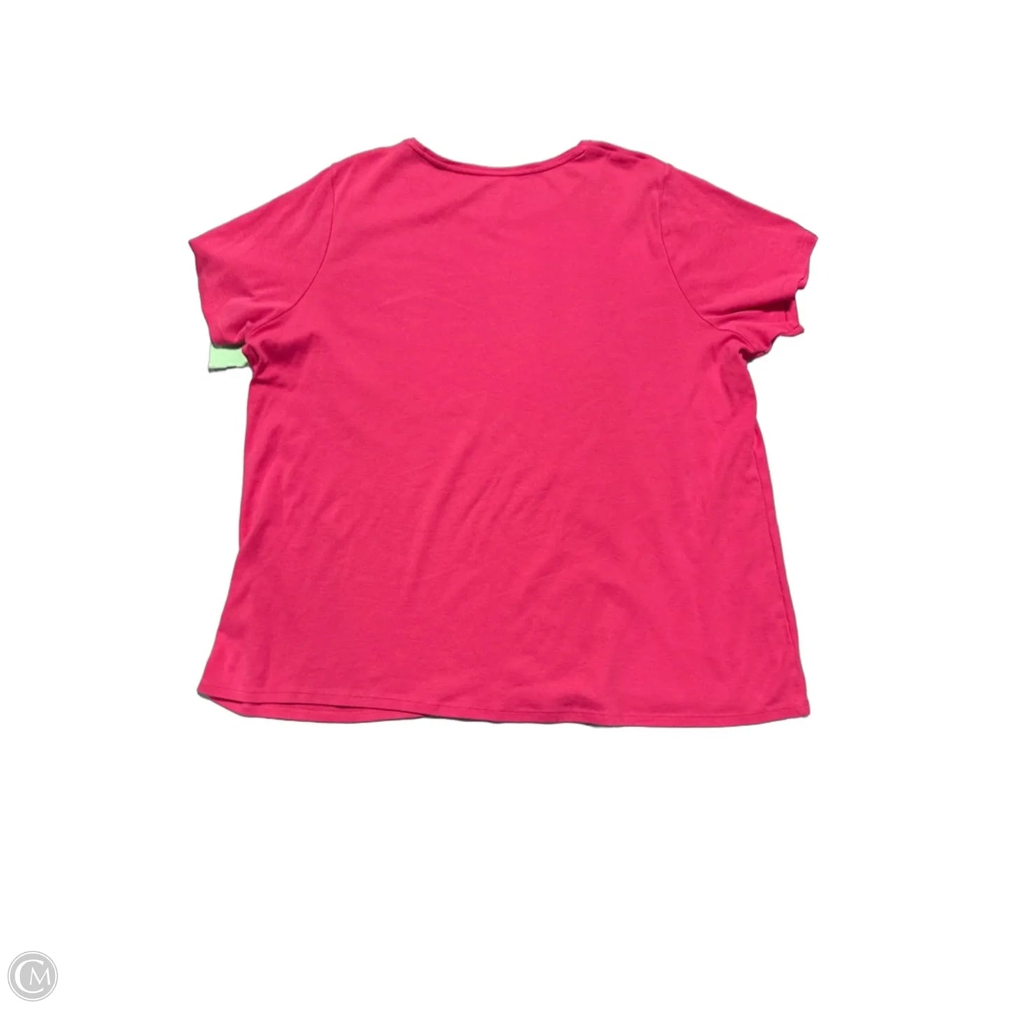 Top Short Sleeve Basic By Croft And Barrow In Pink, Size: 2x