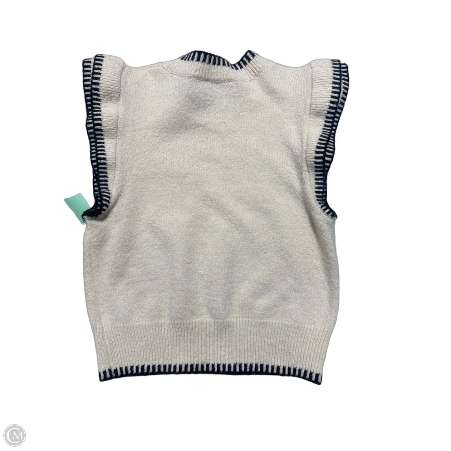 Sweater Short Sleeve By See And Be Seen In Cream, Size: M