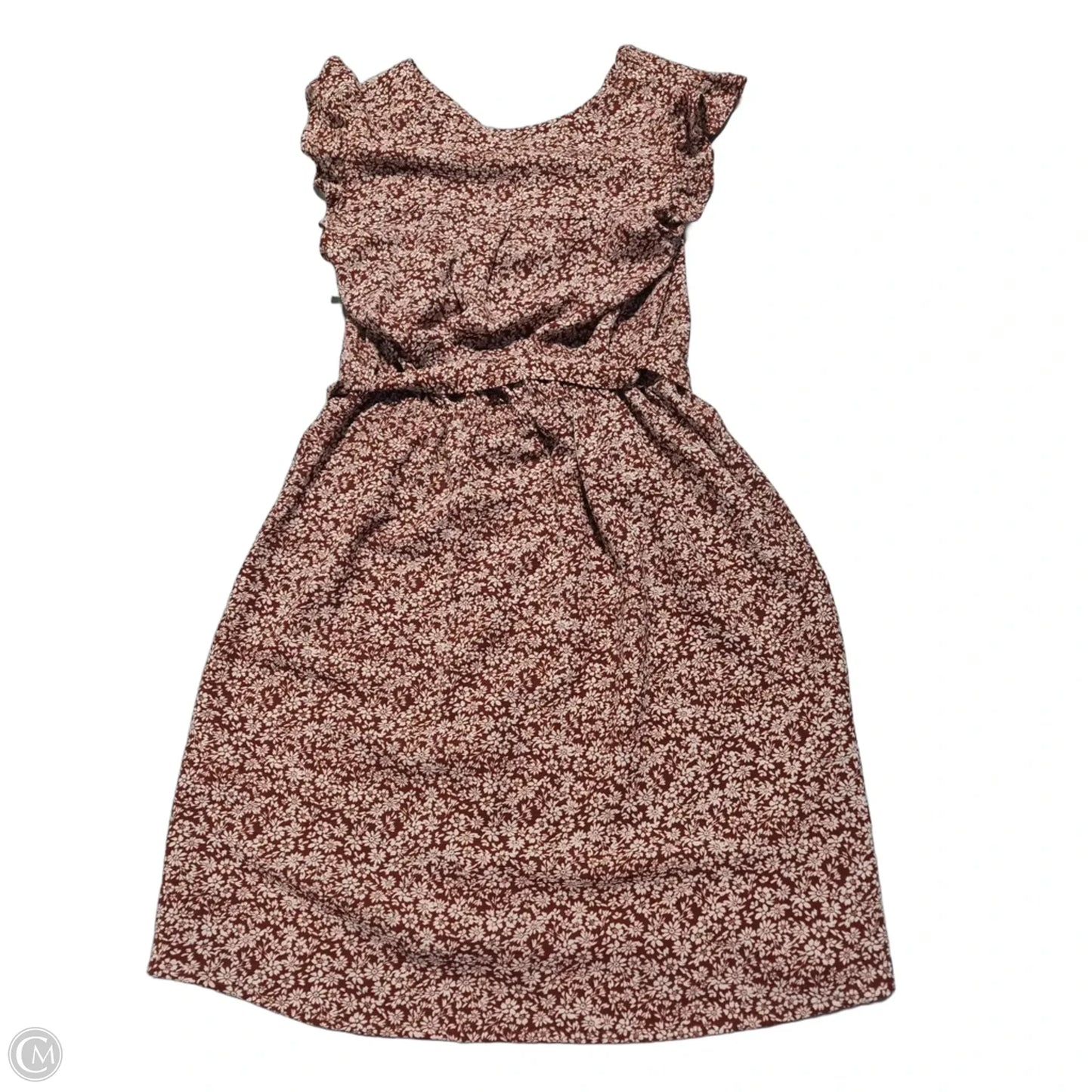 Dress Casual Short By Monteau In Orange & White, Size: S