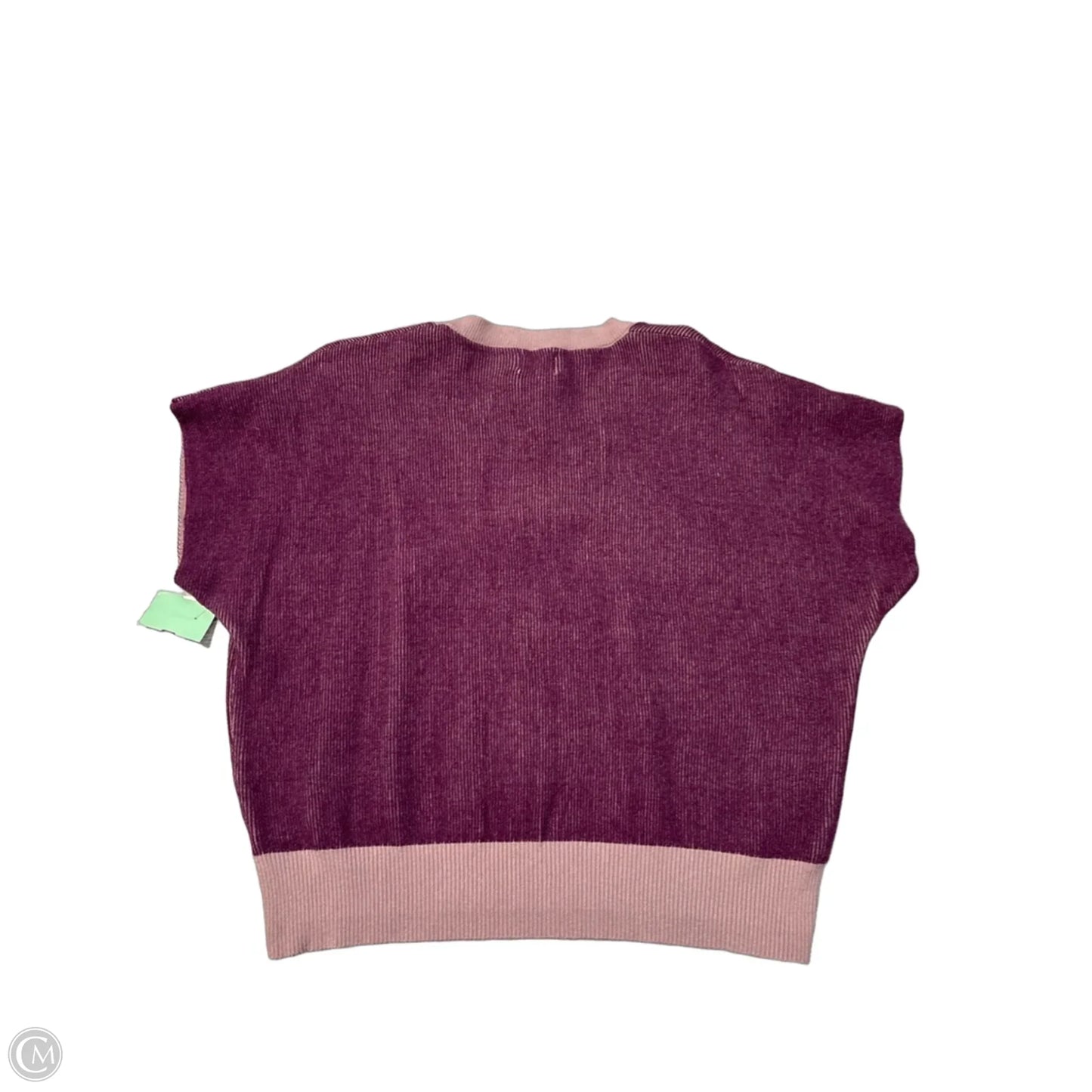 Sweater Short Sleeve By Dreamers In Purple, Size: L