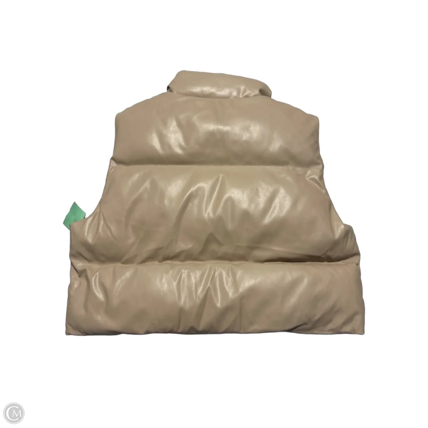 Vest Puffer & Quilted By Fashion On Earth In Tan, Size: S