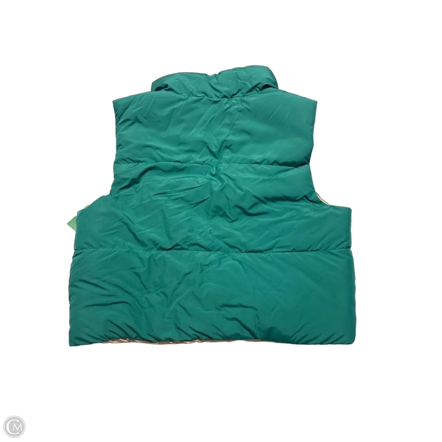 Vest Puffer & Quilted By Cmc In Green & Tan, Size: M
