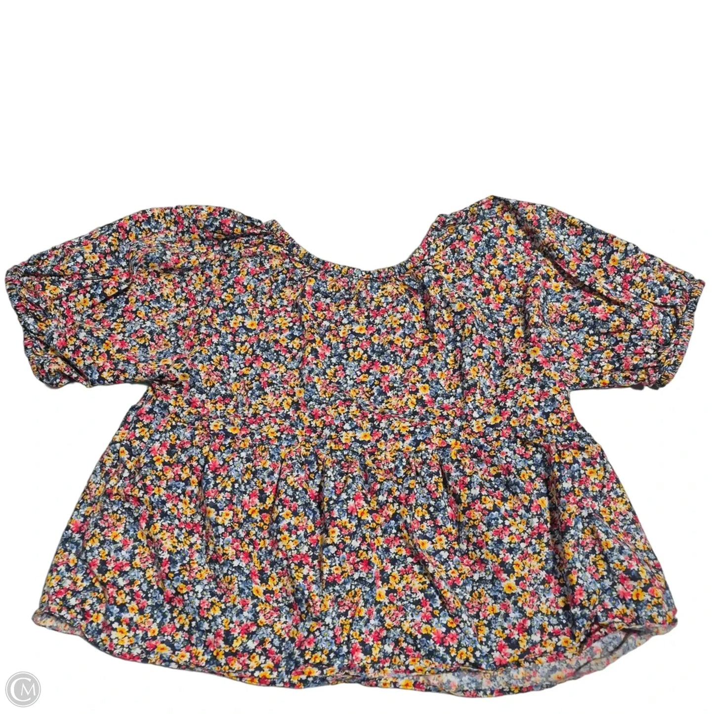 Top Short Sleeve By Old Navy In Floral Print, Size: L