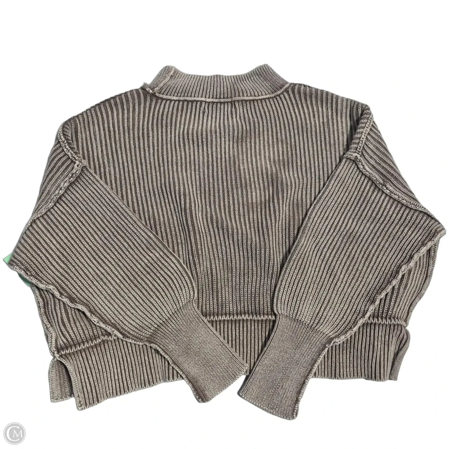 Sweatshirt Crewneck By Zenana In Brown & Cream, Size: S