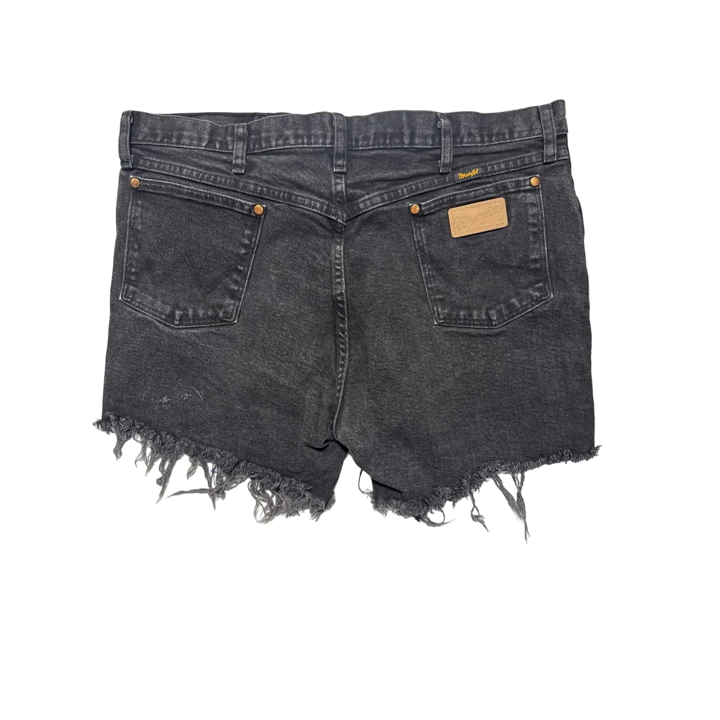 Shorts By Wrangler In Black Denim, Size: 14