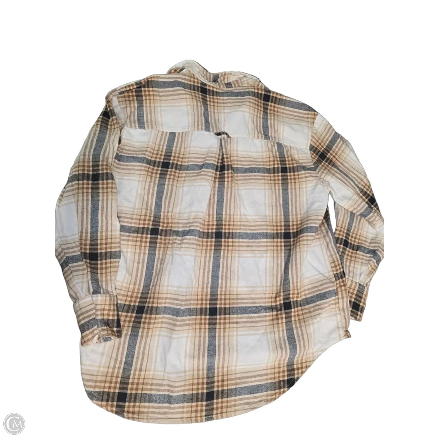Top Long Sleeve By Old Navy In Plaid Pattern, Size: L