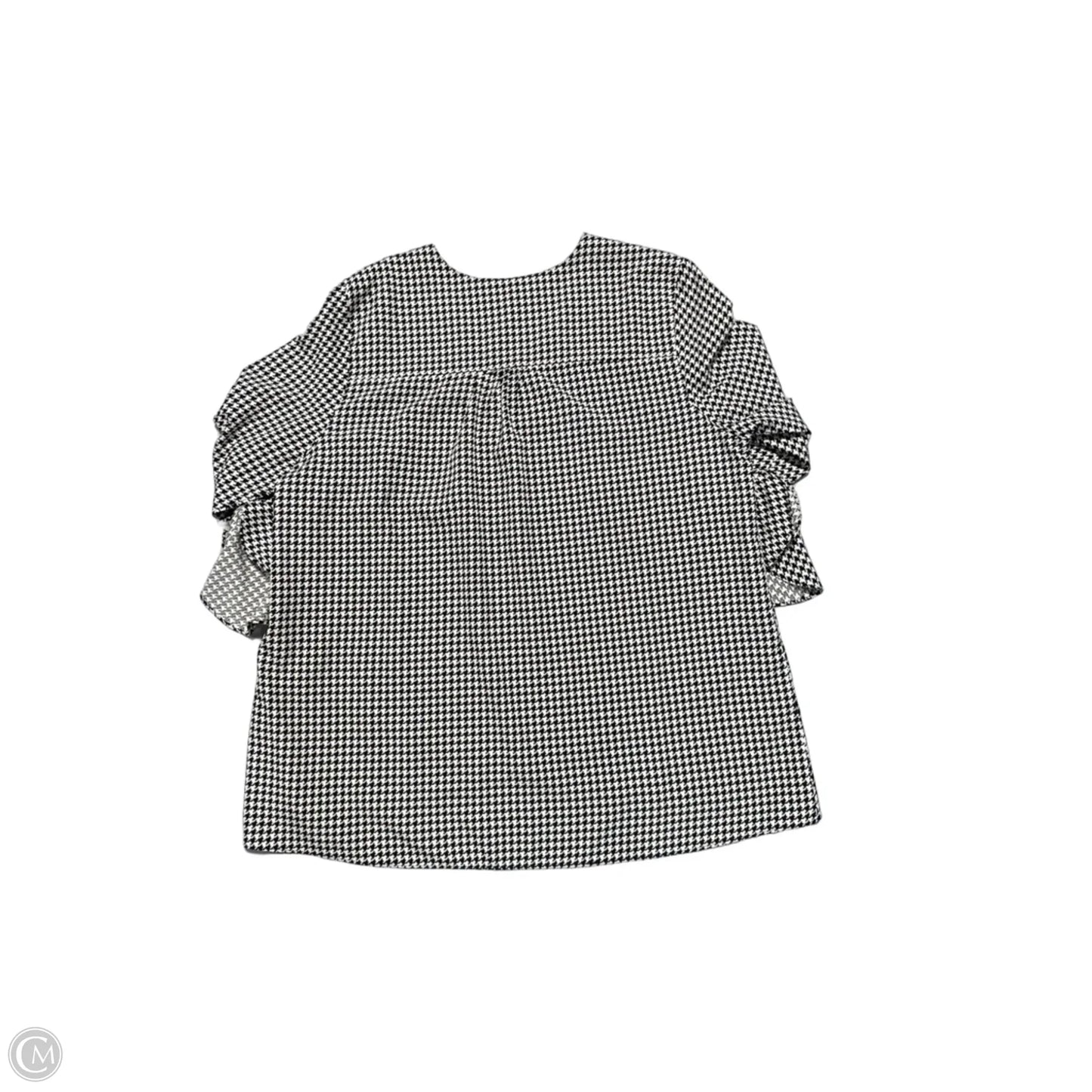 Top Long Sleeve By Calessa In Black & White, Size: M