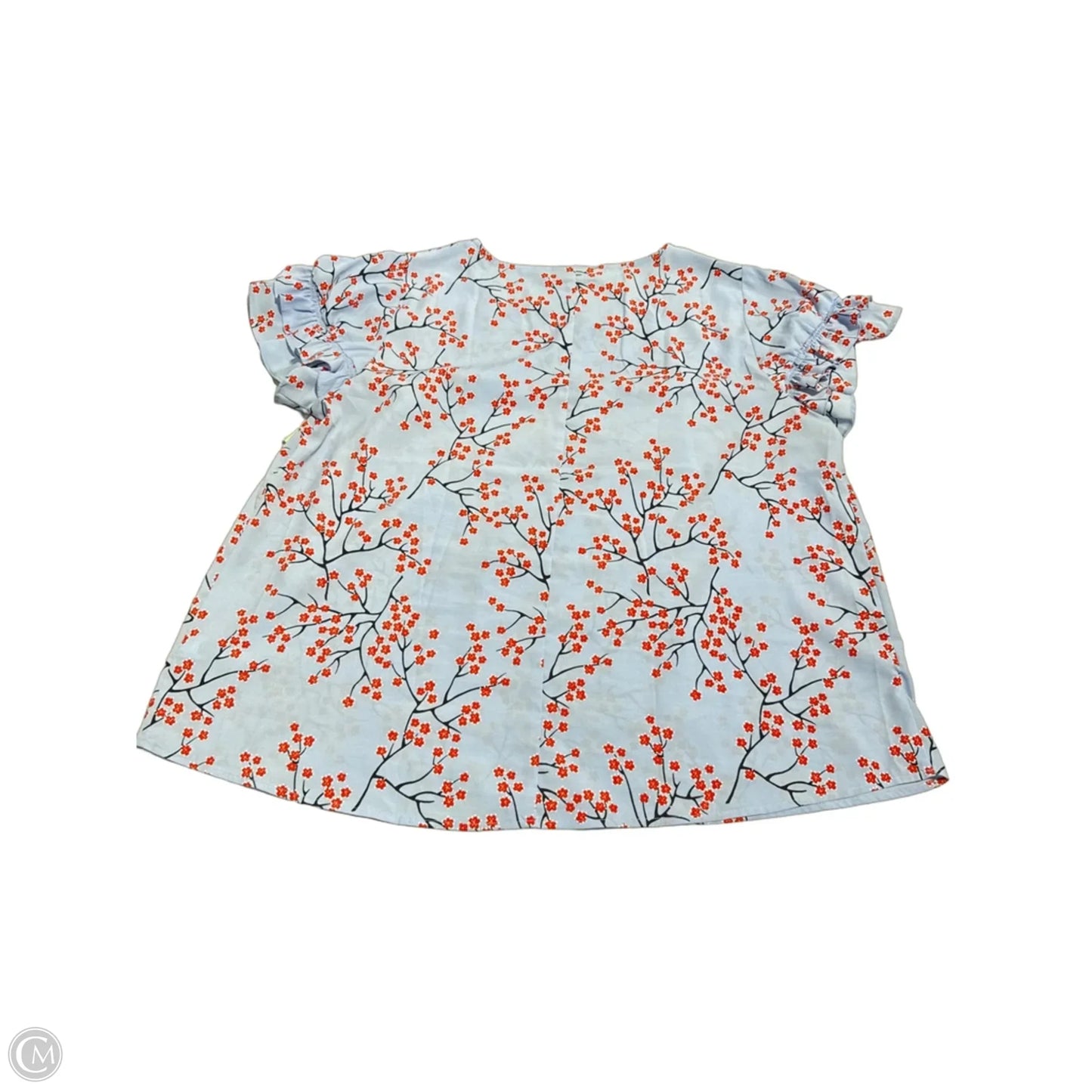 Top Short Sleeve By Lane Bryant In Blue, Size: Xl